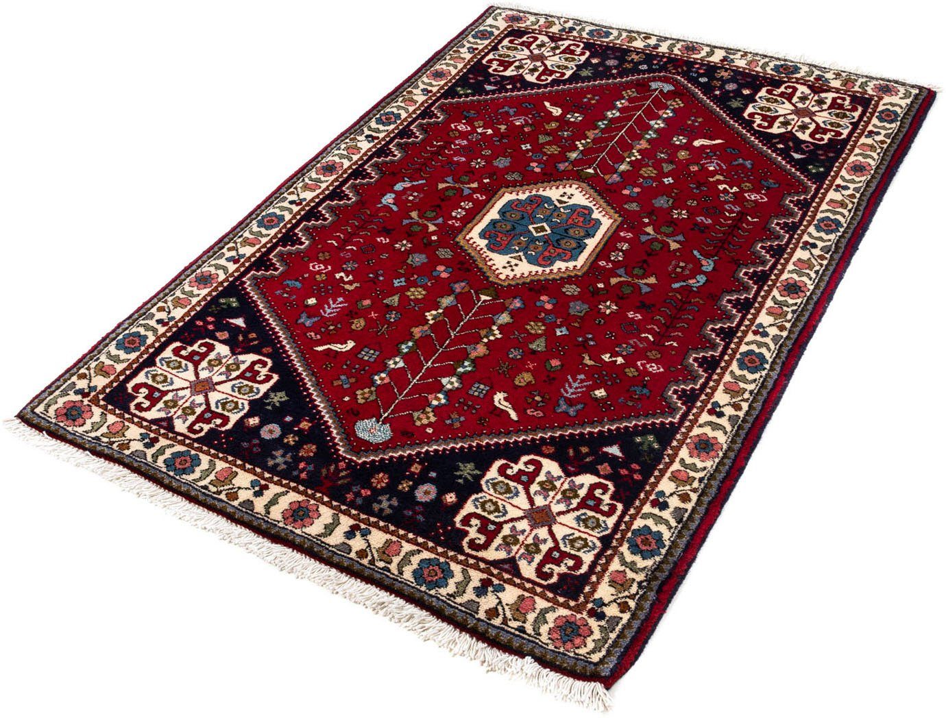 Wollteppich Abadeh Medaillon Rosso scuro 145 x 100 cm, morgenland, rechteckig, Höhe: 10 mm, Handgeknüpft