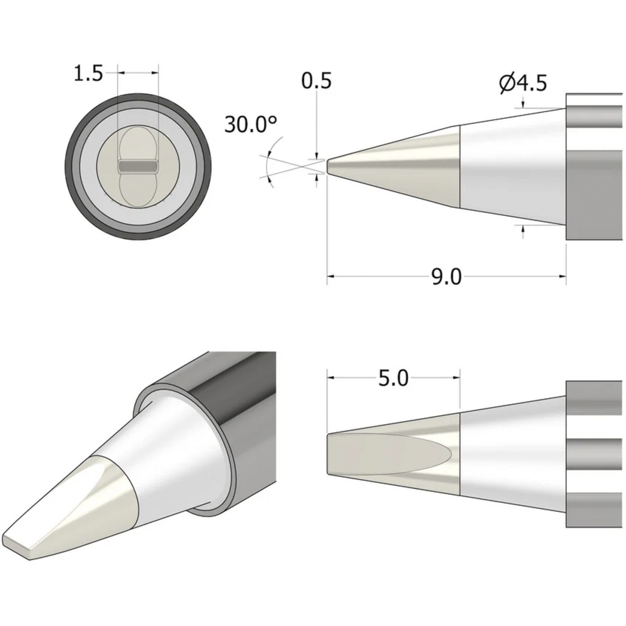 iFixit Bohrer- und Bitset iFixit FixHub Lötspitze Meißelform 1,5 mm