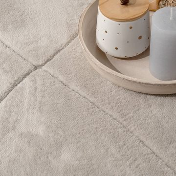 Teppich Wohnzimmer Skandinavisch Unifarben Soft 3D Teppich, Paco Home, Läufer, Höhe: 14 mm