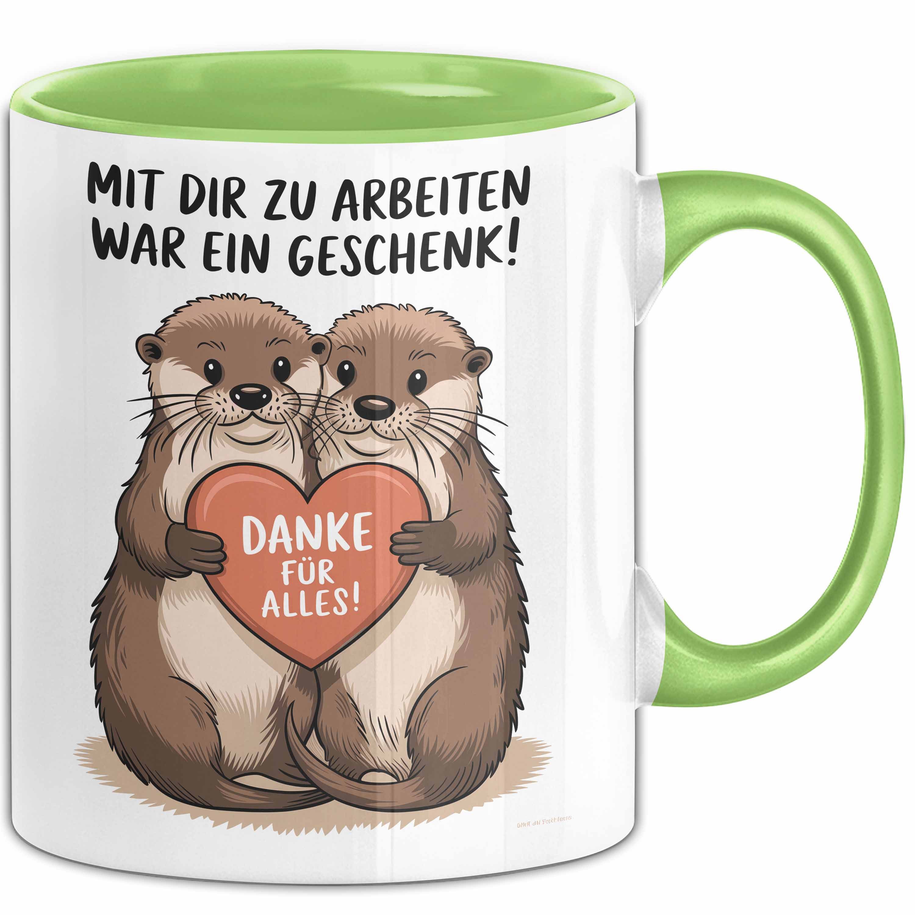 Trendation Tasse Büroarbeit Kollege Abschied Tasse Geschenk Lustige Geschenkidee Spruch, Keramik