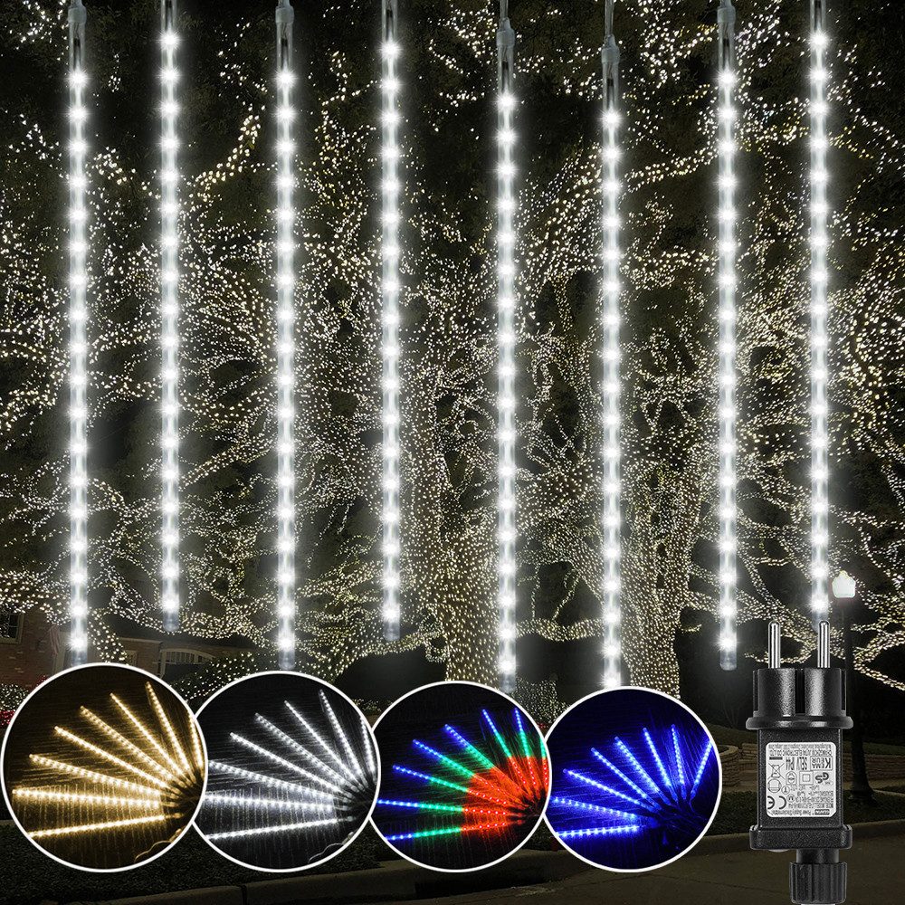 SERBASIC Lichterkette LED Meteorschauer Weihnachten Eisregen, Regenlichterkette, Für Weihnachtsbaum Hochzeit Fenster, Weihnachtsdeko Aussen