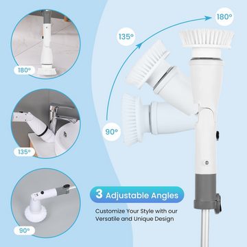 Rutaqian Akku-Oberflächenbürste Schnurlose elektrische Reinigungsbürste, automatischer Schleudermopp