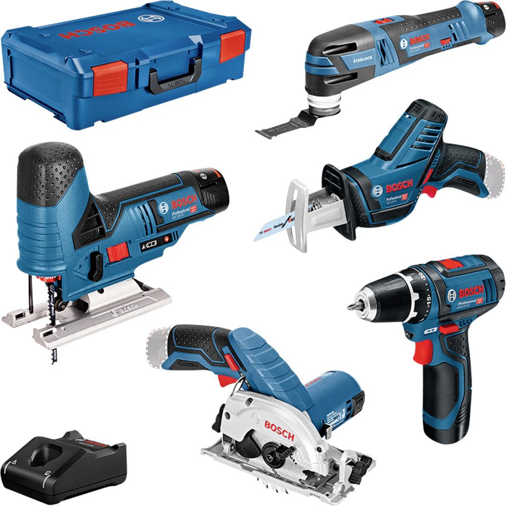 Bosch Professional Werkzeugset Bosch Professional 5 tool KIT + GBA + GAL + XL-Boxx 0615A0017C Werkzeu