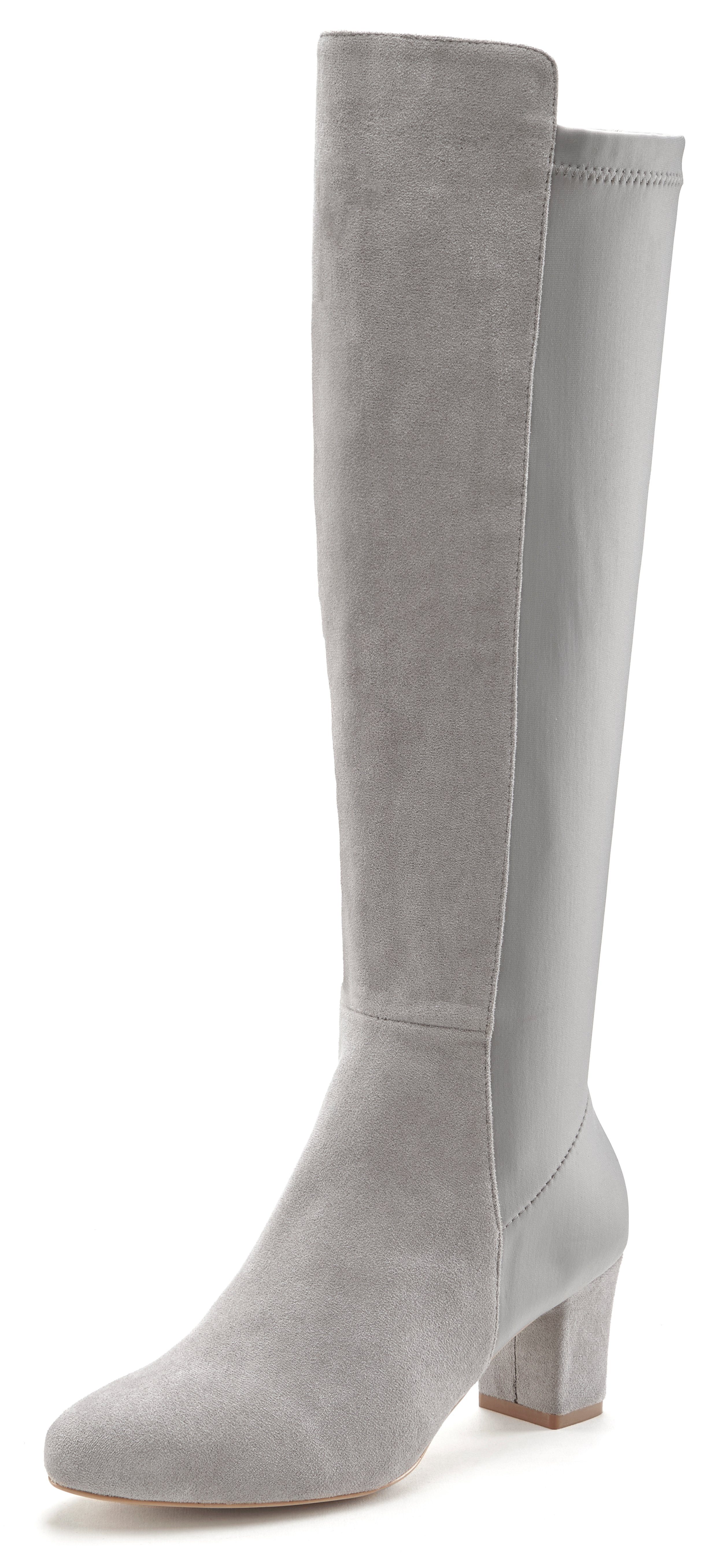 LASCANA Stiefel mit Stretcheinsatz und Langschaft, Stiefelette, Langer Stie günstig online kaufen