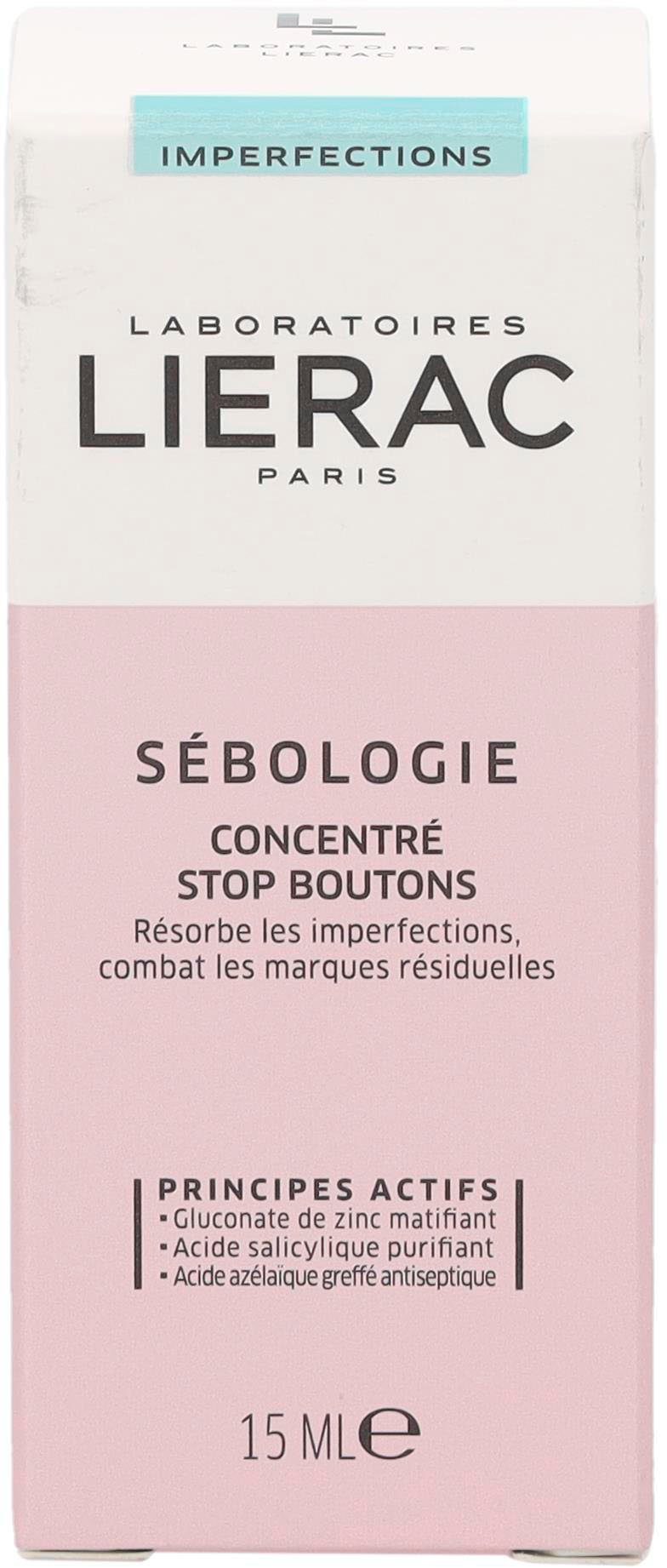 Stop Concentre Sebologie LIERAC Boutons, Gesichtspflege bekämpft Pickel