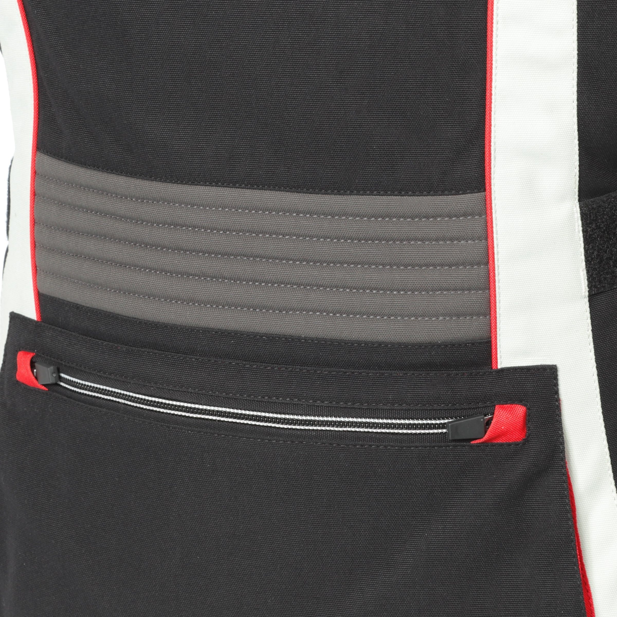 Büse Motorradjacke BÜSE Linda Textiljacke Damen schwarz/rot Gr. 42 Textiljacke Frauen wasserdicht atmungsaktiv mit Protektoren