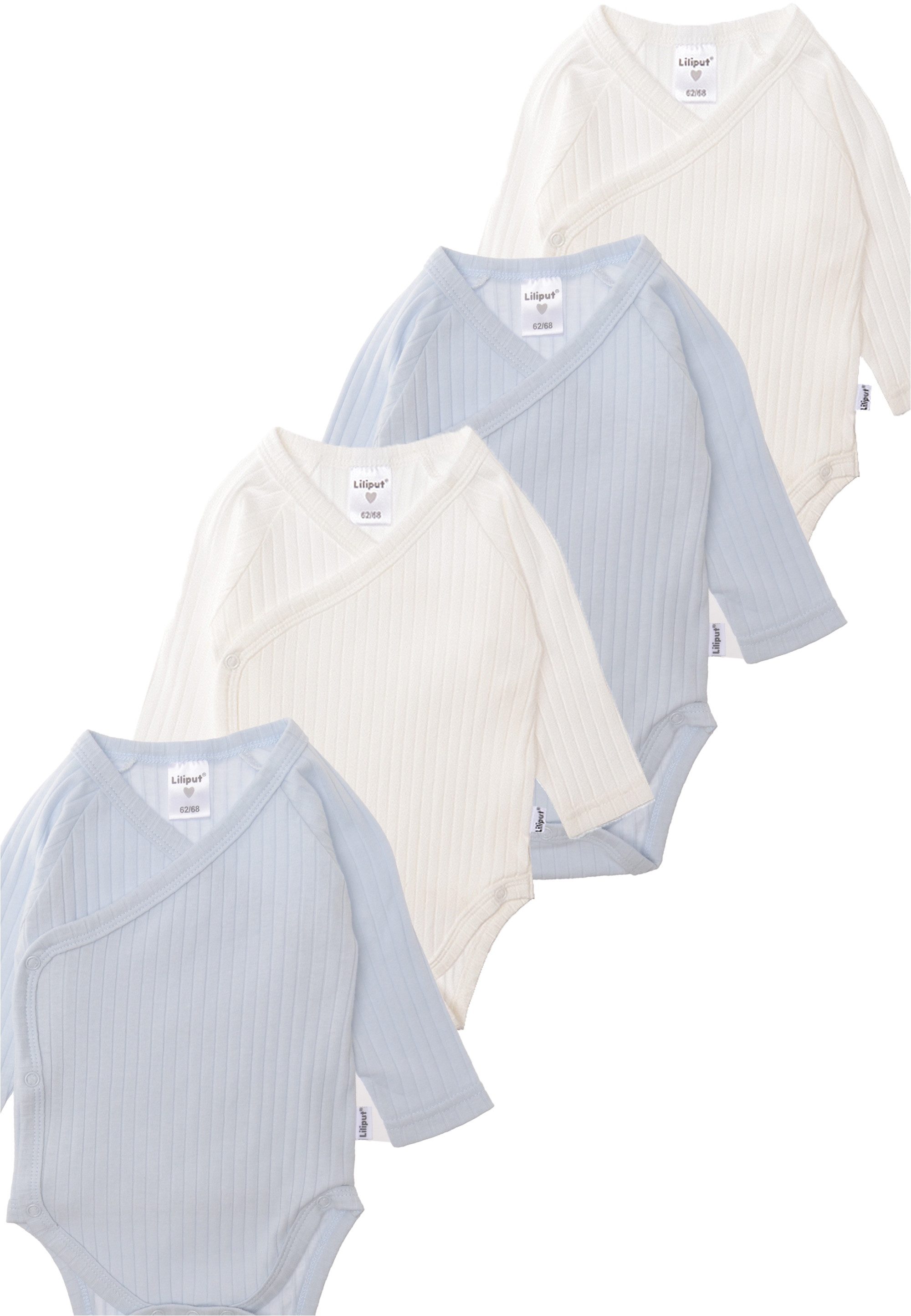 Liliput Wickelbody im 4er-Pack aus elastischem Rippmaterial