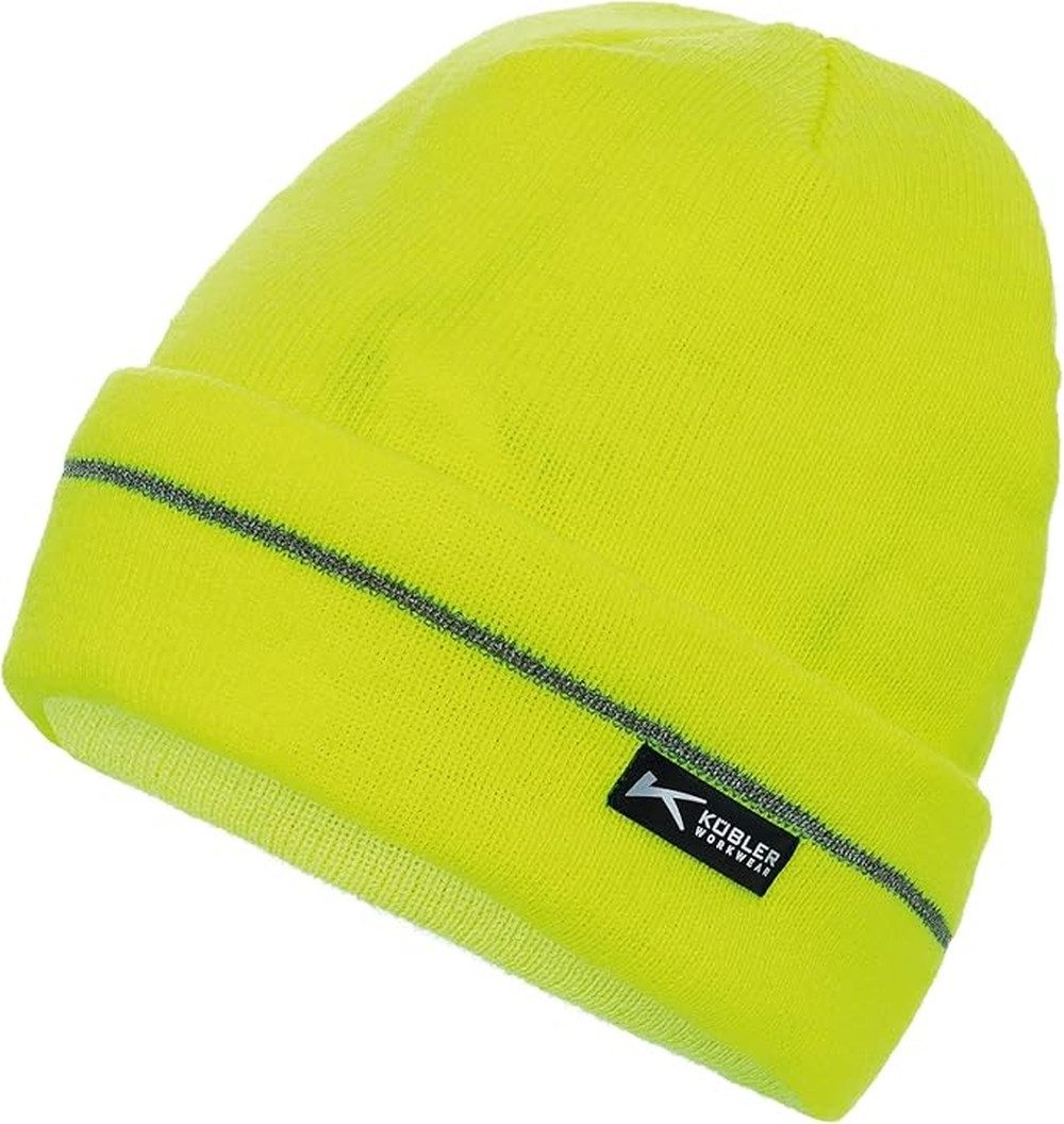 Kübler Strickmütze Strickmütze Beanie Warngelb Onesize Signalfarbe Arbeitskleidung Signalfarbe