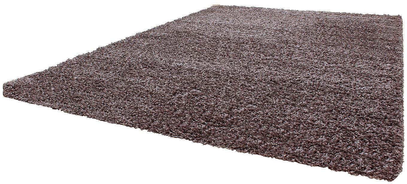 Hochflor-Teppich und große rechteckig, uni, Langflor, auch Farbauswahl, 1500, Shaggy Life rund in taupe robust, 30 Teppiche, als Läufer Höhe: mm, Ayyildiz