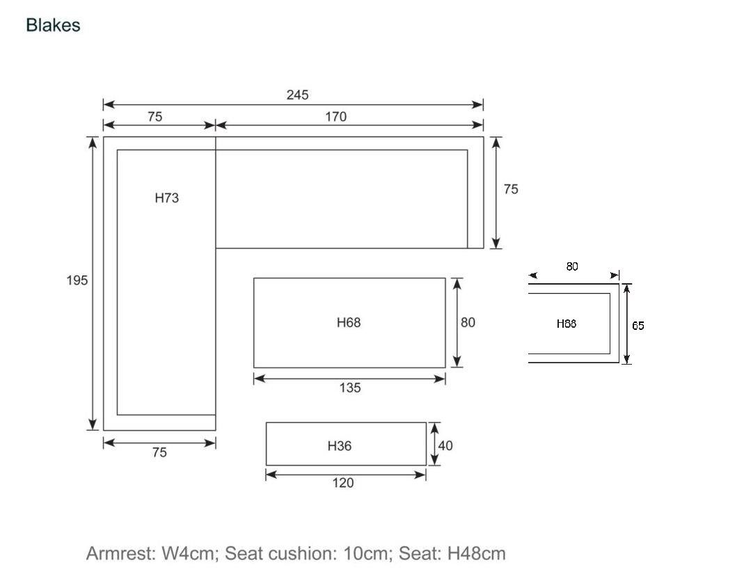 Garden Impressions Gartenlounge-Set Blakes XL links anthrazit / Gartenmöbelset, (Set, Alu, Ecklounge, Esstisch, Sessel, Bank, inkl. Auflagen), UV-beständig