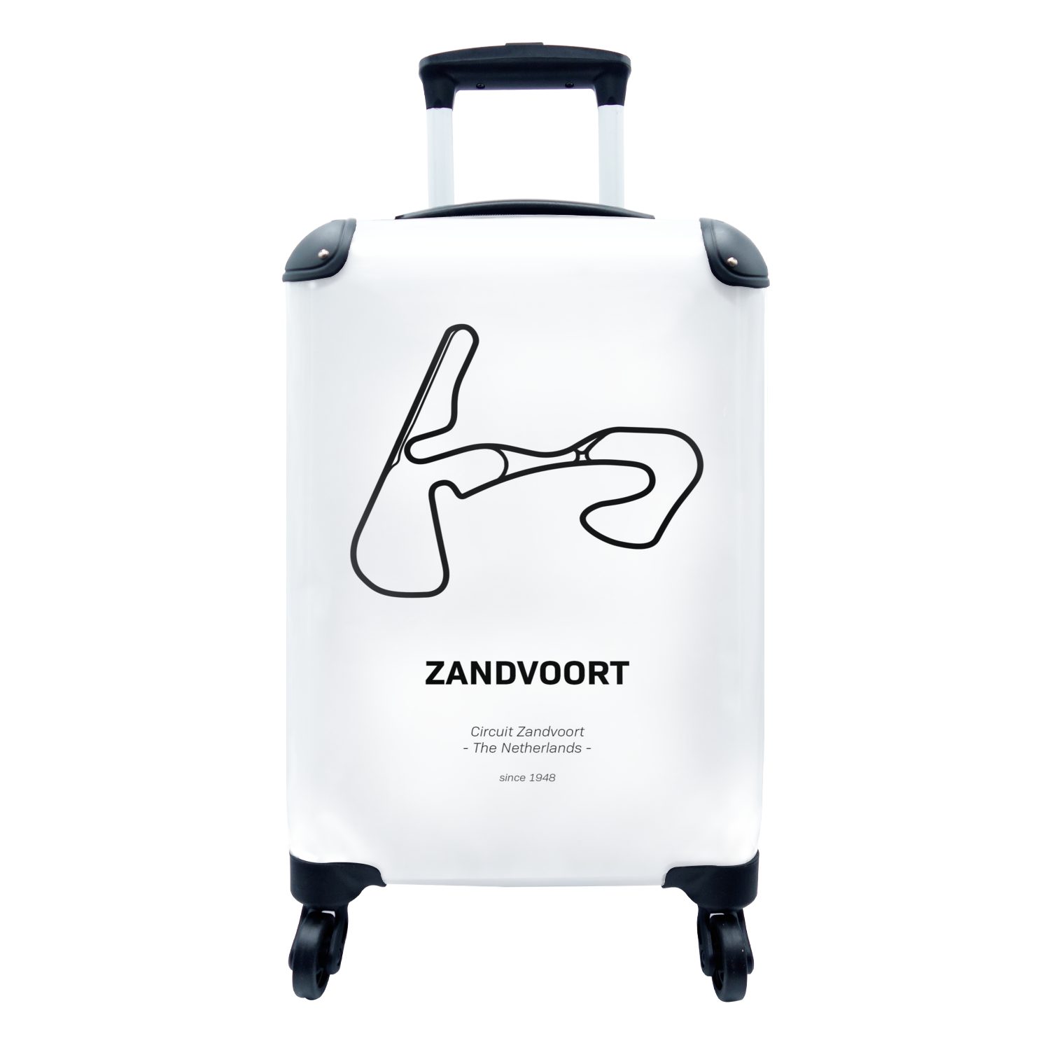 MuchoWow Handgepäckkoffer Rundkurs Zandvoort - Formel 1, 4 Rollen, Reisetasche mit rollen, Handgepäck für Ferien, Trolley, Reisekoffer