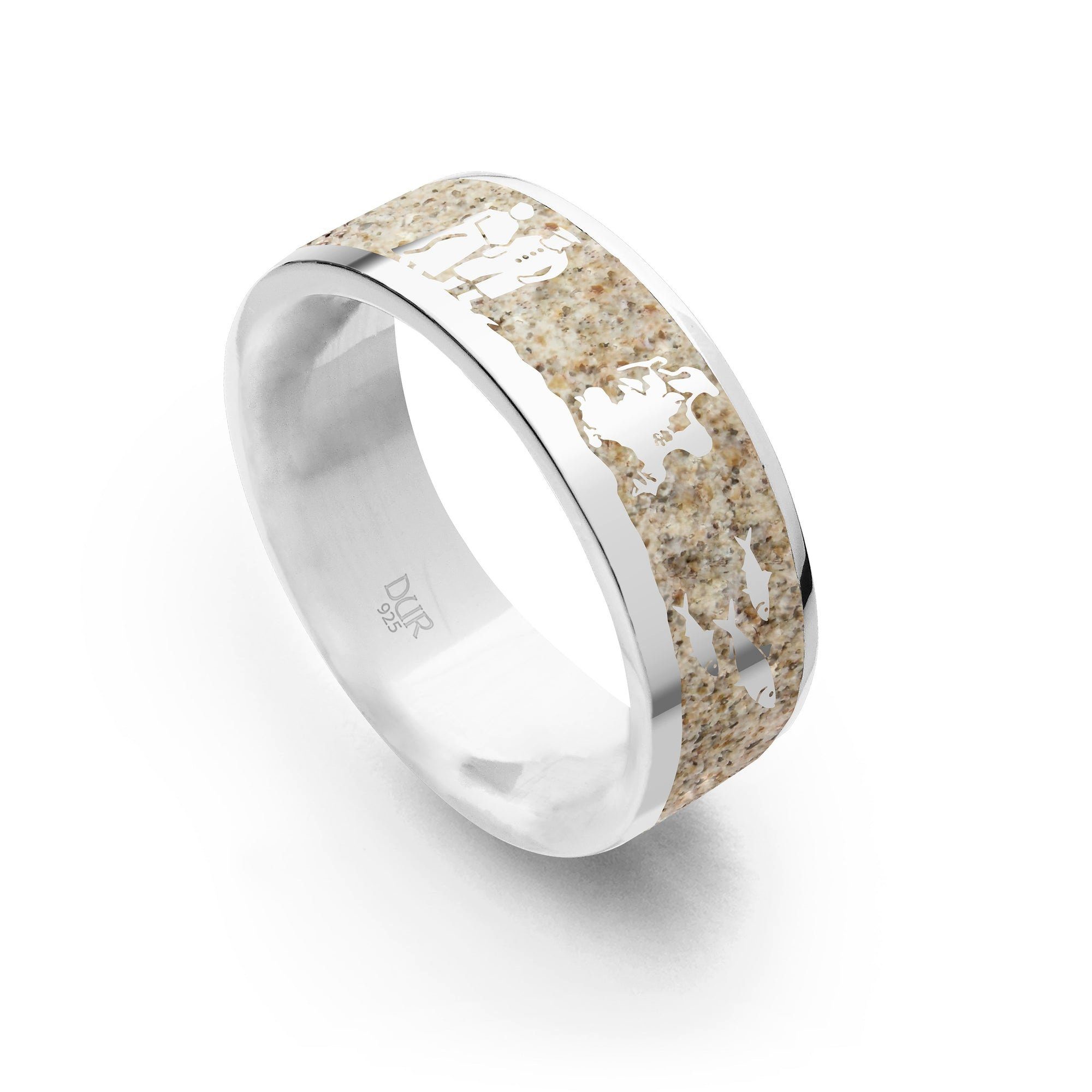 DUR Fingerring DUR Schmuck: Strandsandring "Mönchgut" schmal 7 mm der Mönchgutring mi