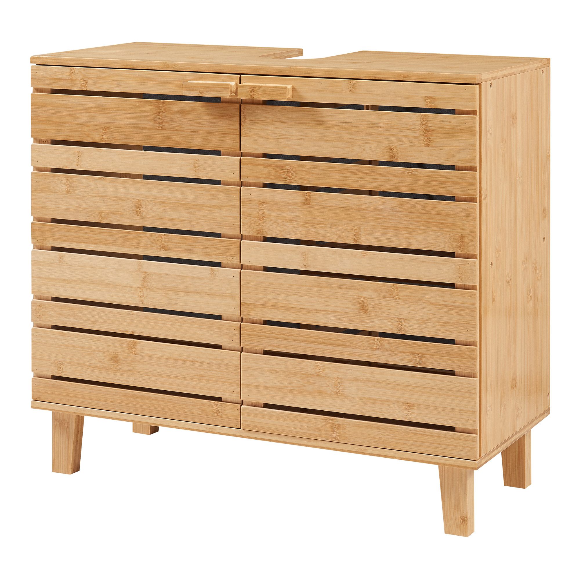 en.casa Waschbeckenunterschrank »Epind« Badezimmerschrank 60 x 66 x 30 cm B günstig online kaufen