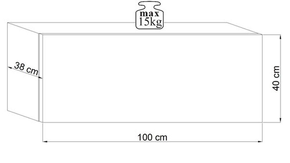 100 / cm / 38 cm B/T/H Vivo, 40 Feldmann-Wohnen cm Lowboard