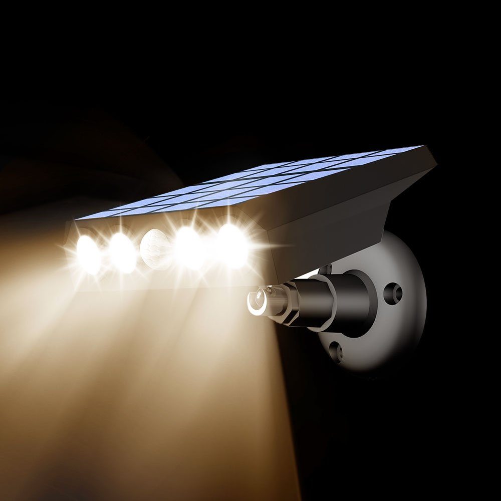 MUPOO LED Außen-Wandleuchte Solar Wandleuchte, Solarlampen für Außen mit Be günstig online kaufen