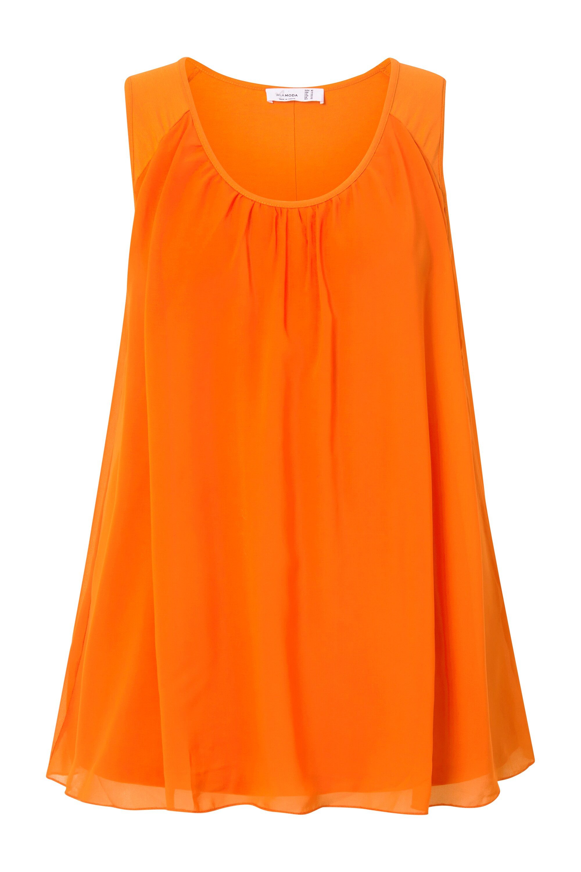 MIAMODA Longtop Top A-Linie Rundhals ärmellos günstig online kaufen