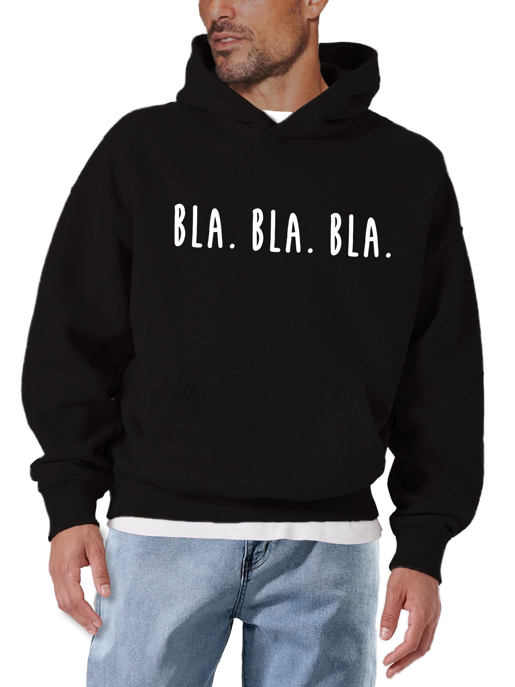 MAKAYA Kapuzenpullover Lustige Sprüche Motiv Bla Bla Hoodie Sweatshirt Kapu günstig online kaufen