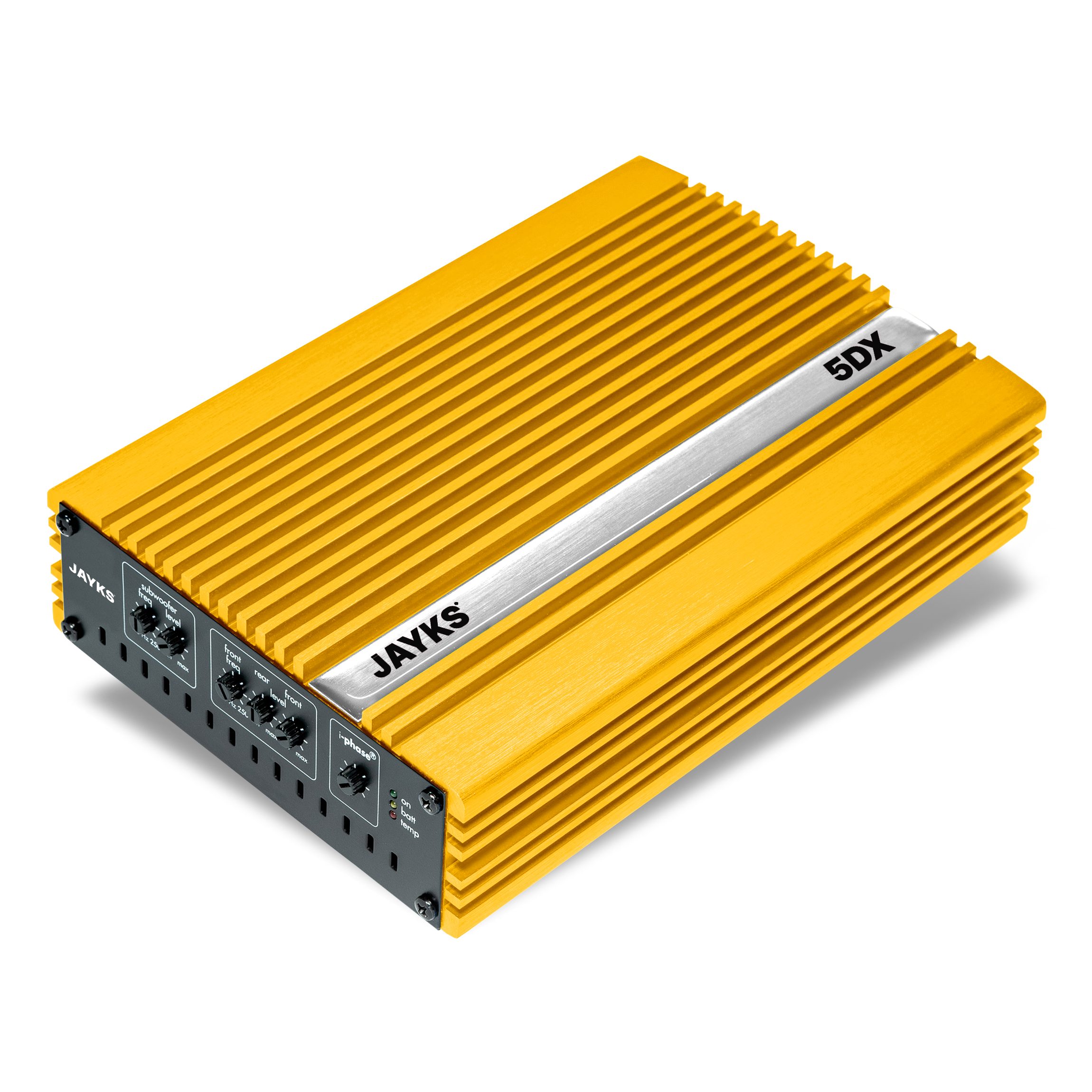 JAYKS 5DX Digital-Verstärker plug & play Audioverstärker (Anzahl Kanäle: 6, 280,00 W, Subsonic-Filter 27Hz 12dB, i-Phase Phasenkorrektur) gelb