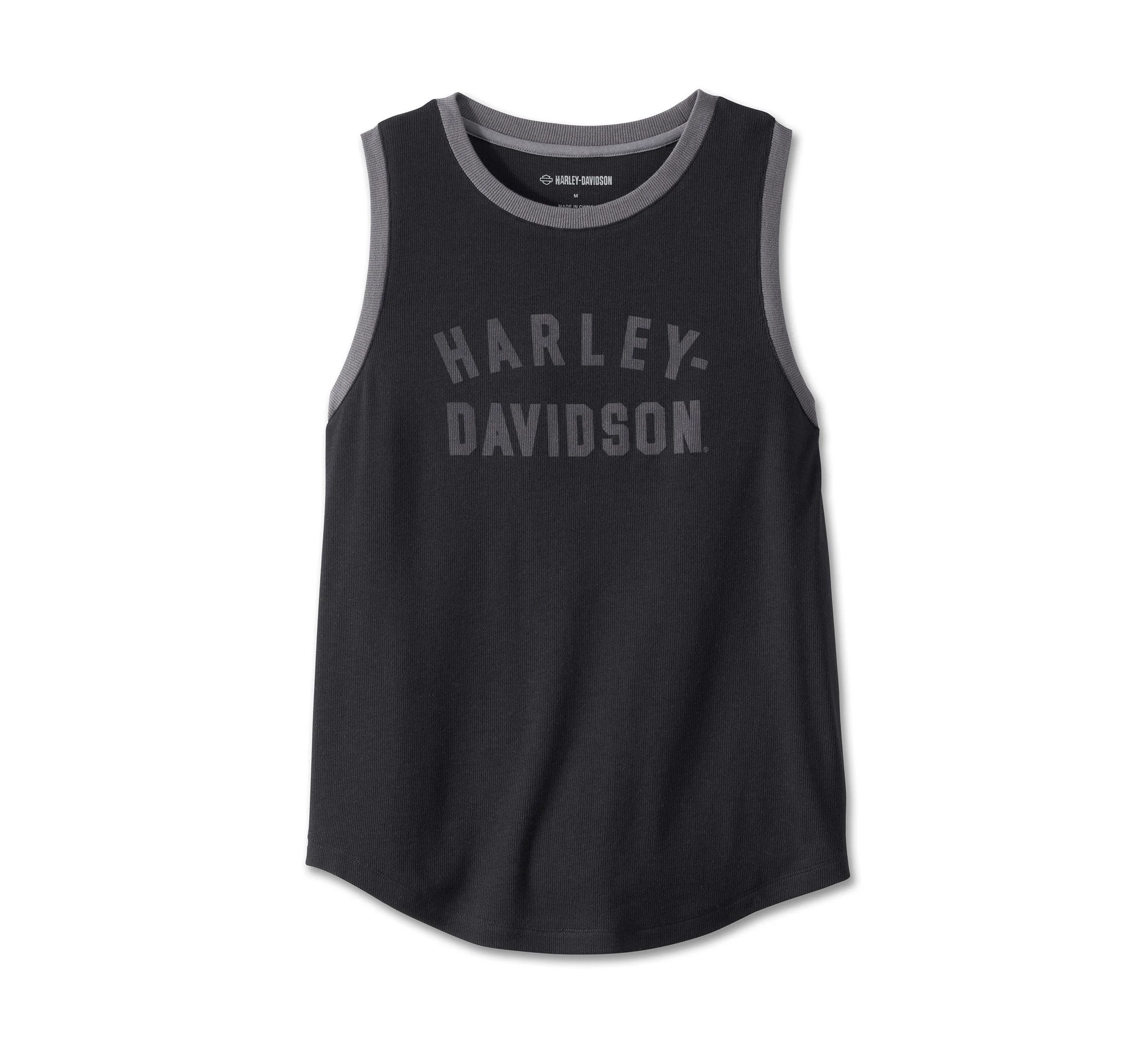 HARLEY-DAVIDSON Tanktop Damen Division Solid Tanktop Biker Shirt Ärmellos Lady Achselshirt