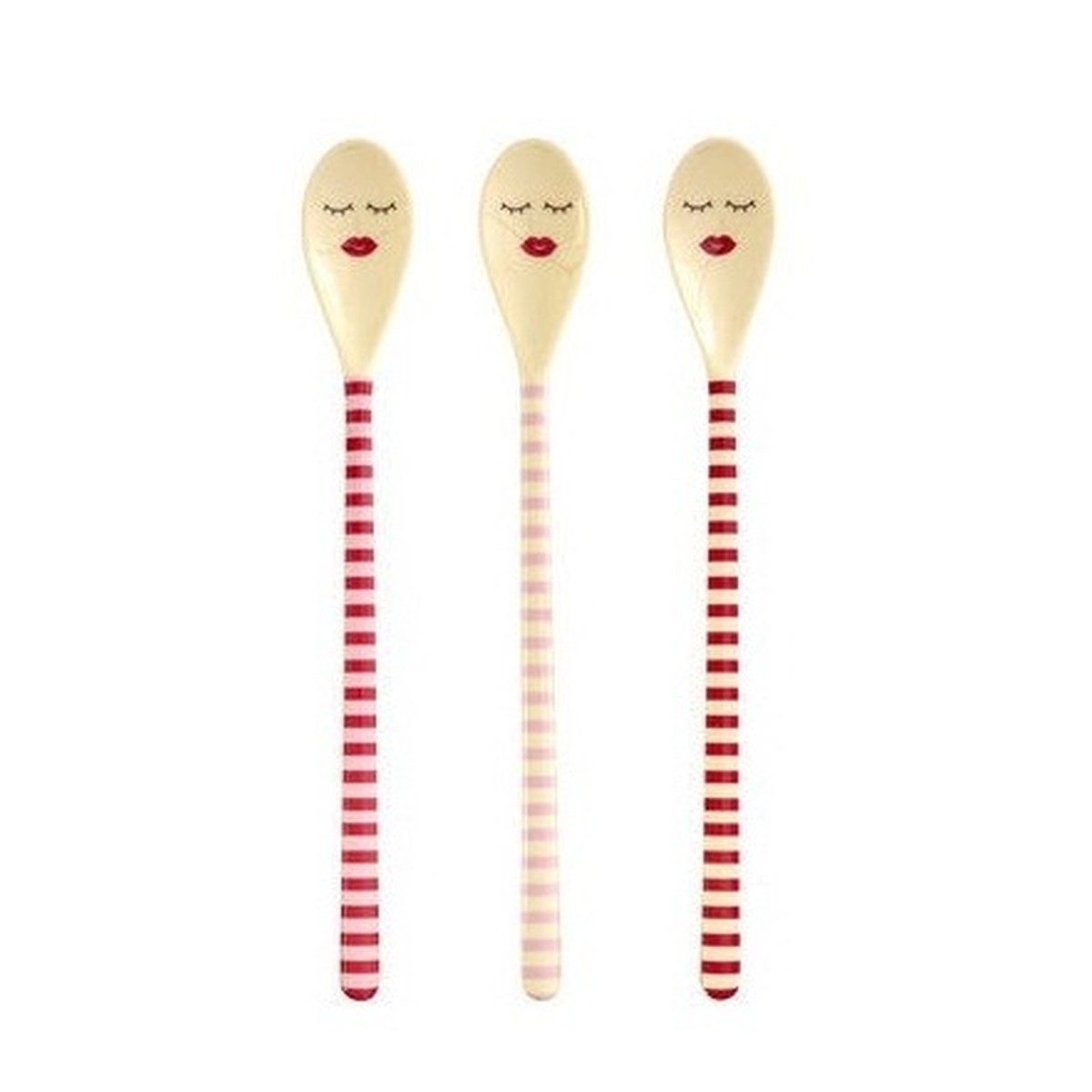 rice Latte-Macchiato-Löffel Latte Löffel Set 3 Stück, 22 cm, Melamin, extra lang