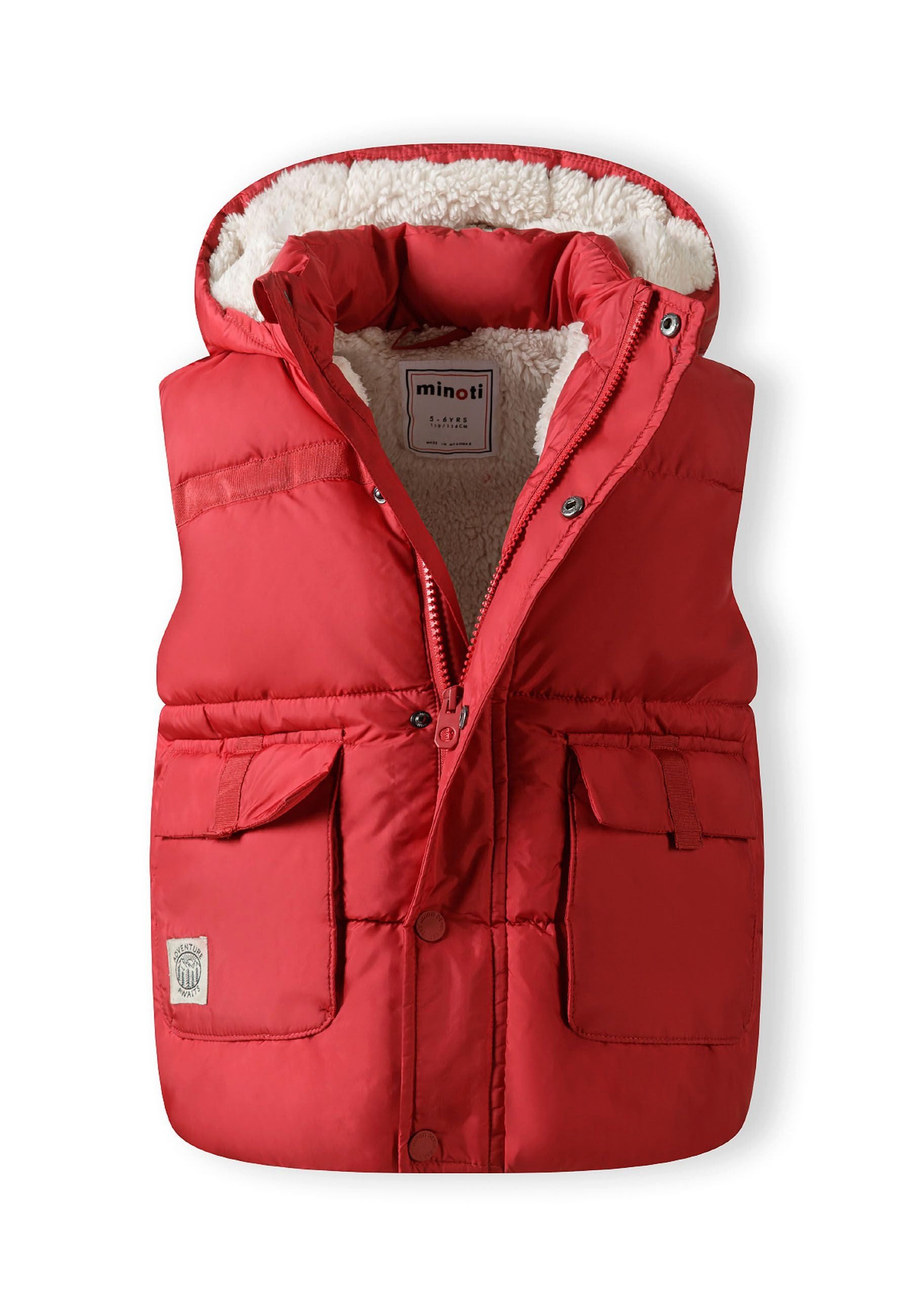 MINOTI Steppweste für Jungen mit Kapuze Teddyfleece-Futter – Bild 4 von 4