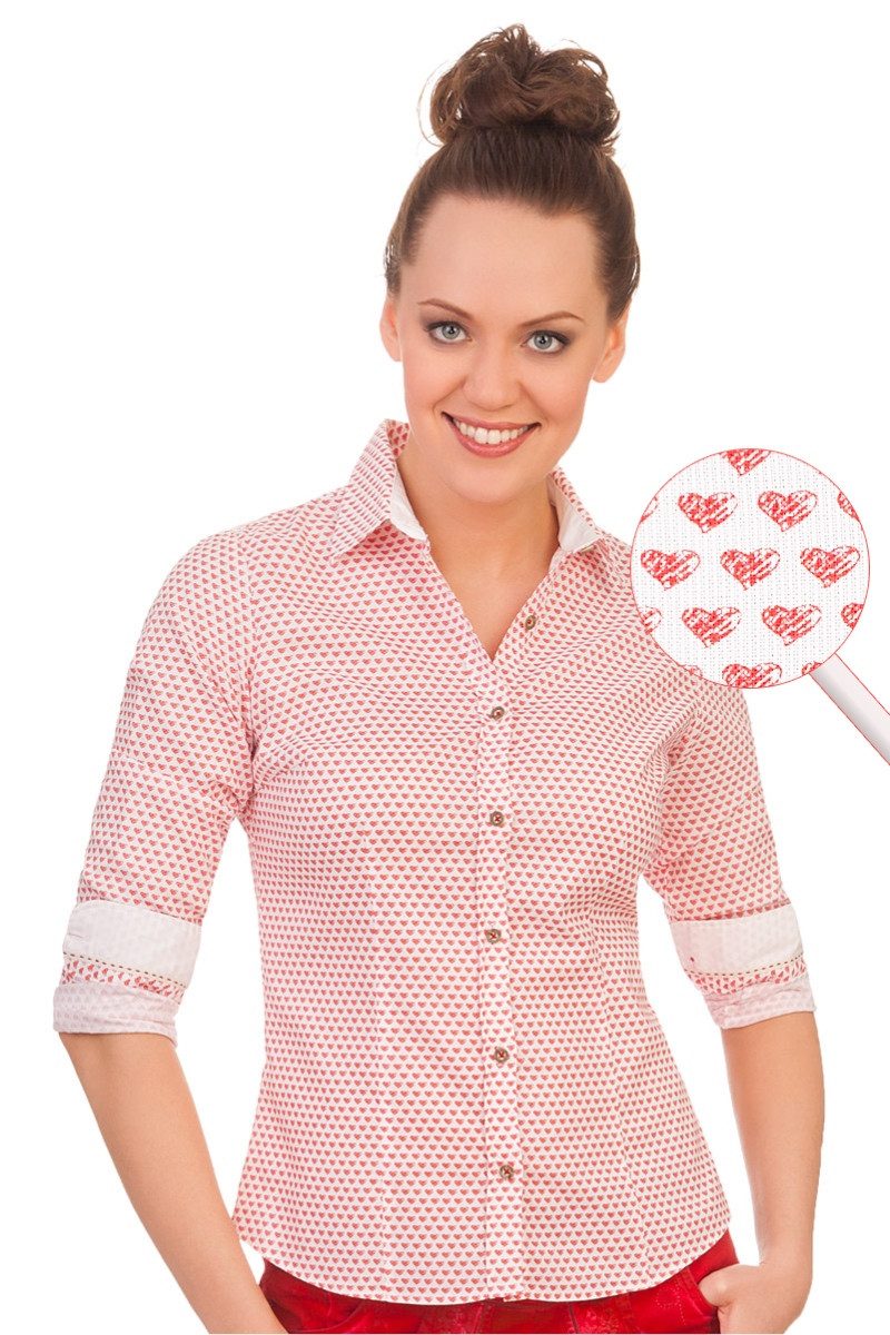 Trachtenbluse Trachtenbluse - DARLINE - rot