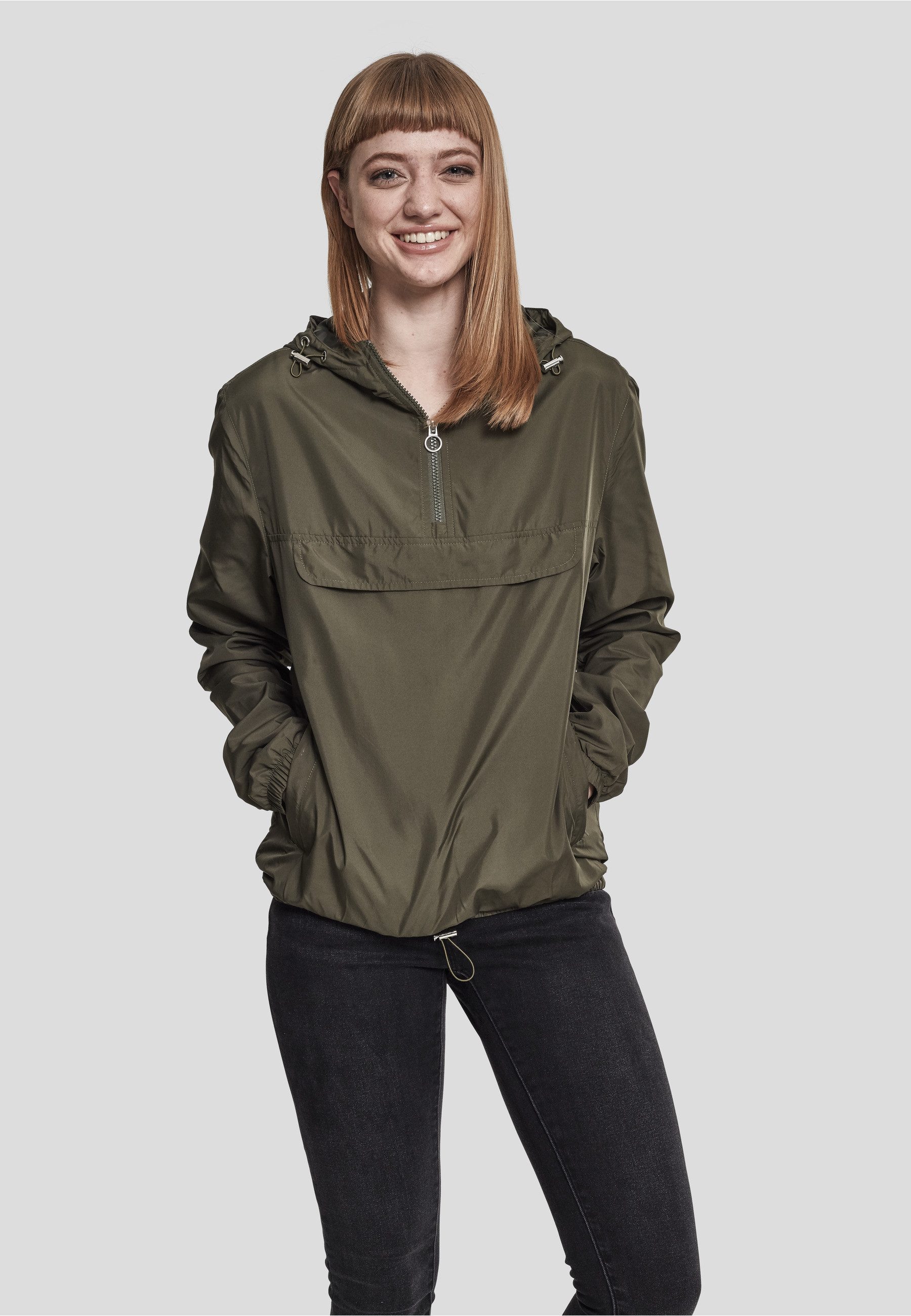 URBAN CLASSICS Allwetterjacke Urban Classics Damen Ladies Basic Pull Over Jacket (1-St)