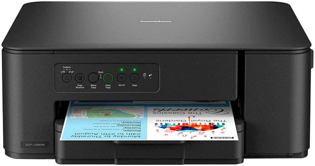 Brother DCP-J1260W Multifunktionsdrucker, (WLAN (Wi-Fi), Wi-Fi Direct, Kompaktes 3-in-1 Tinten-Multifunktionsgerät)