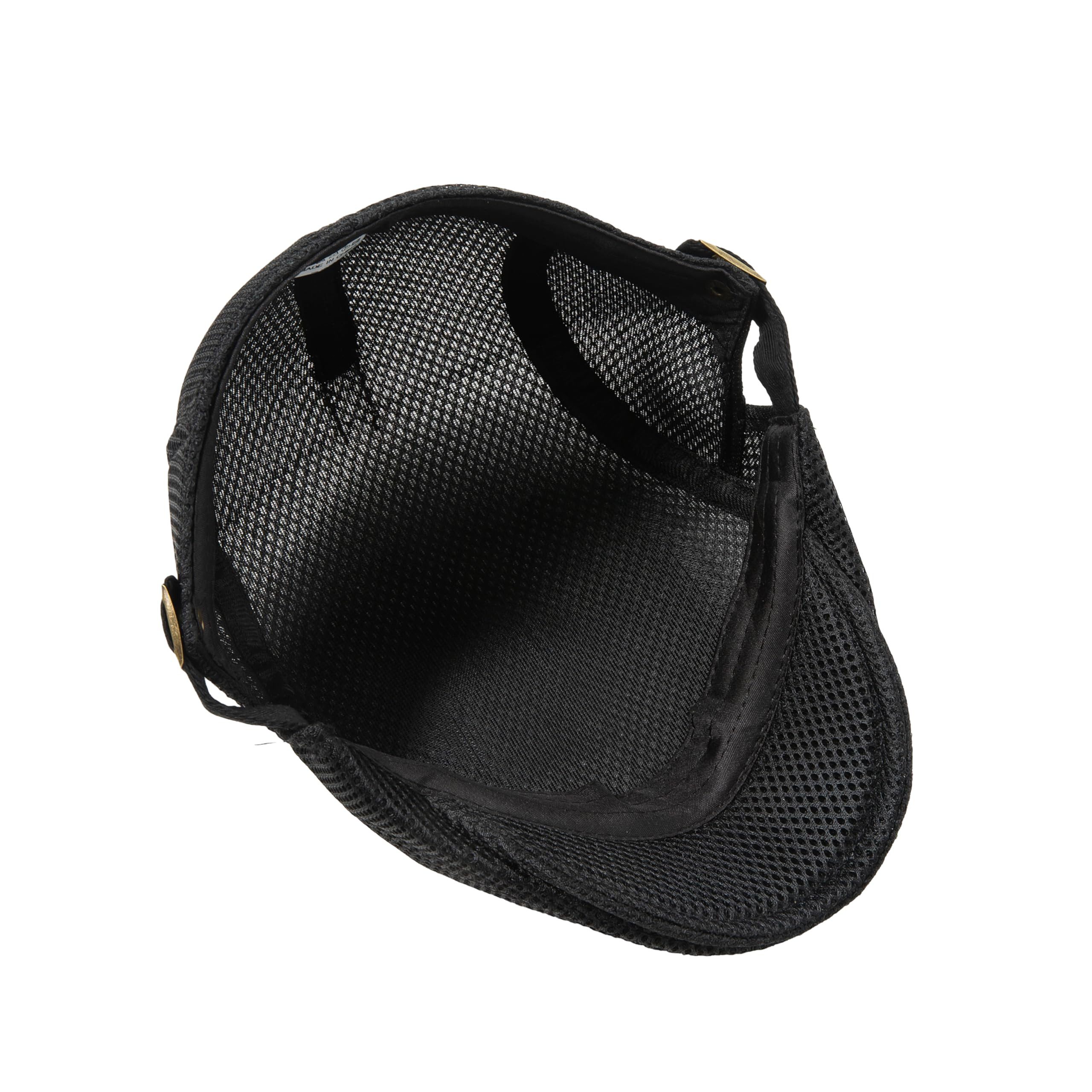 Zaewry Flat Cap Herren Atmungsaktive Mesh-Sommermütze Verstellbare Schiebermütze Baskenmütze Ivy Cap Cabbie Flat Cap