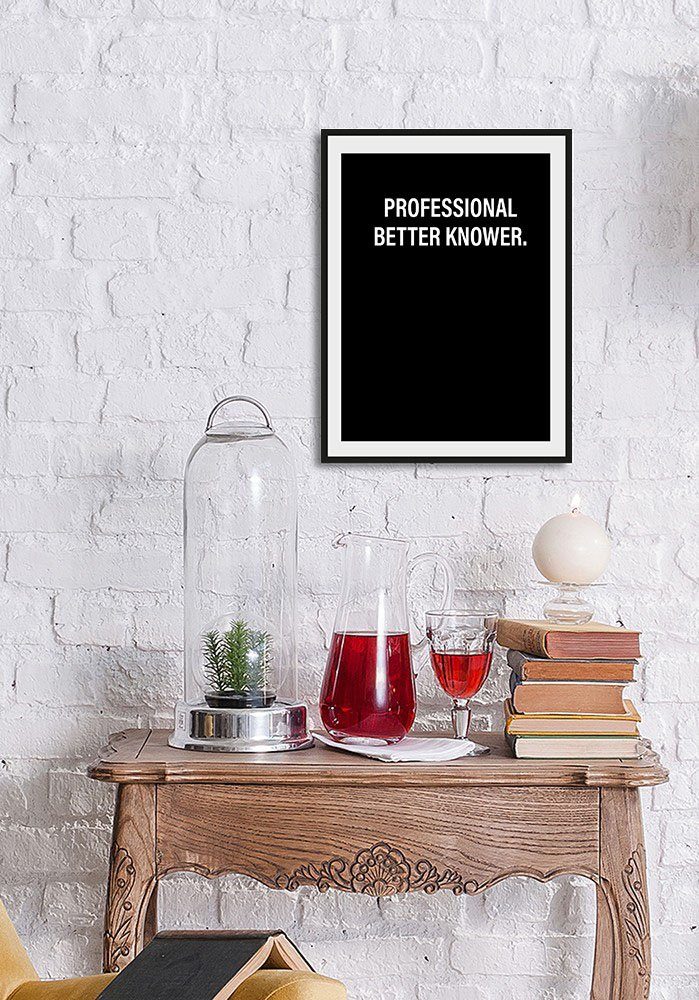 queence Bild »PROFESSIONAL BETTER KNOWER.«, Schriftzug (1 Stück)-HomeTrends