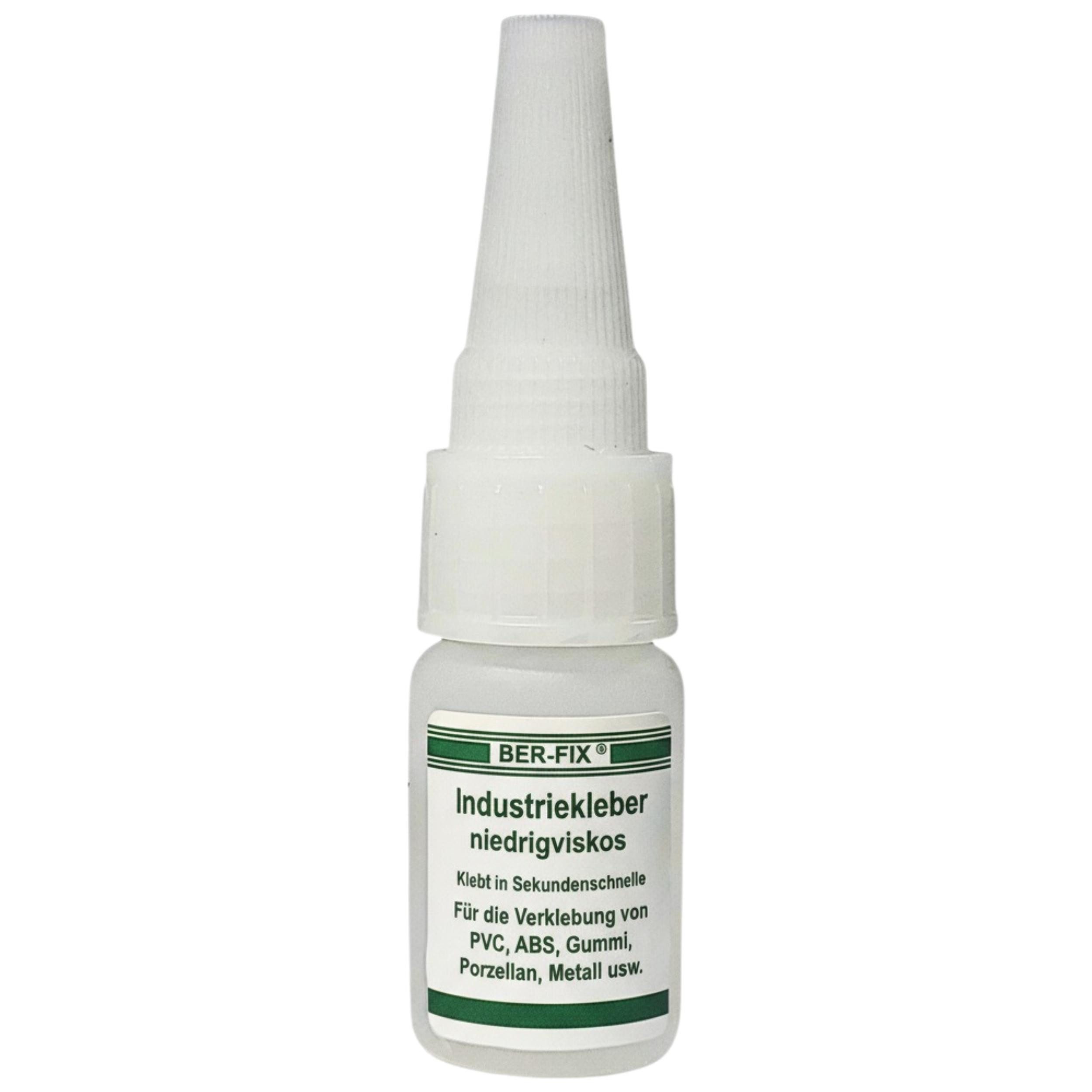 Ber-Fix Sekundenkleber Ber-Fix® 10 g Industriekleber niedrigviskos – dünn wie Wasser, (Packung), kapillar, transparent aushärtend