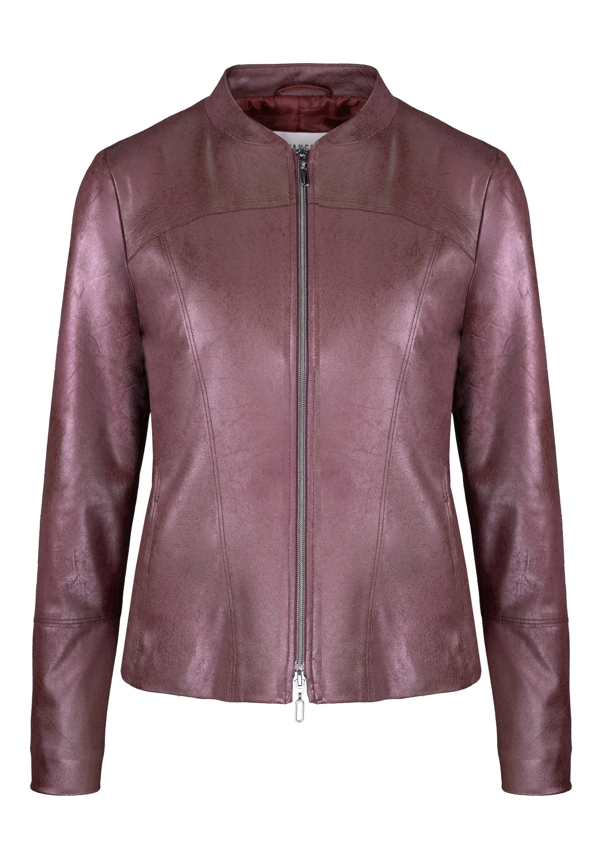 bianca Lederimitatjacke ANNA in angesagter Trendfarbe 'Mulberry' günstig online kaufen