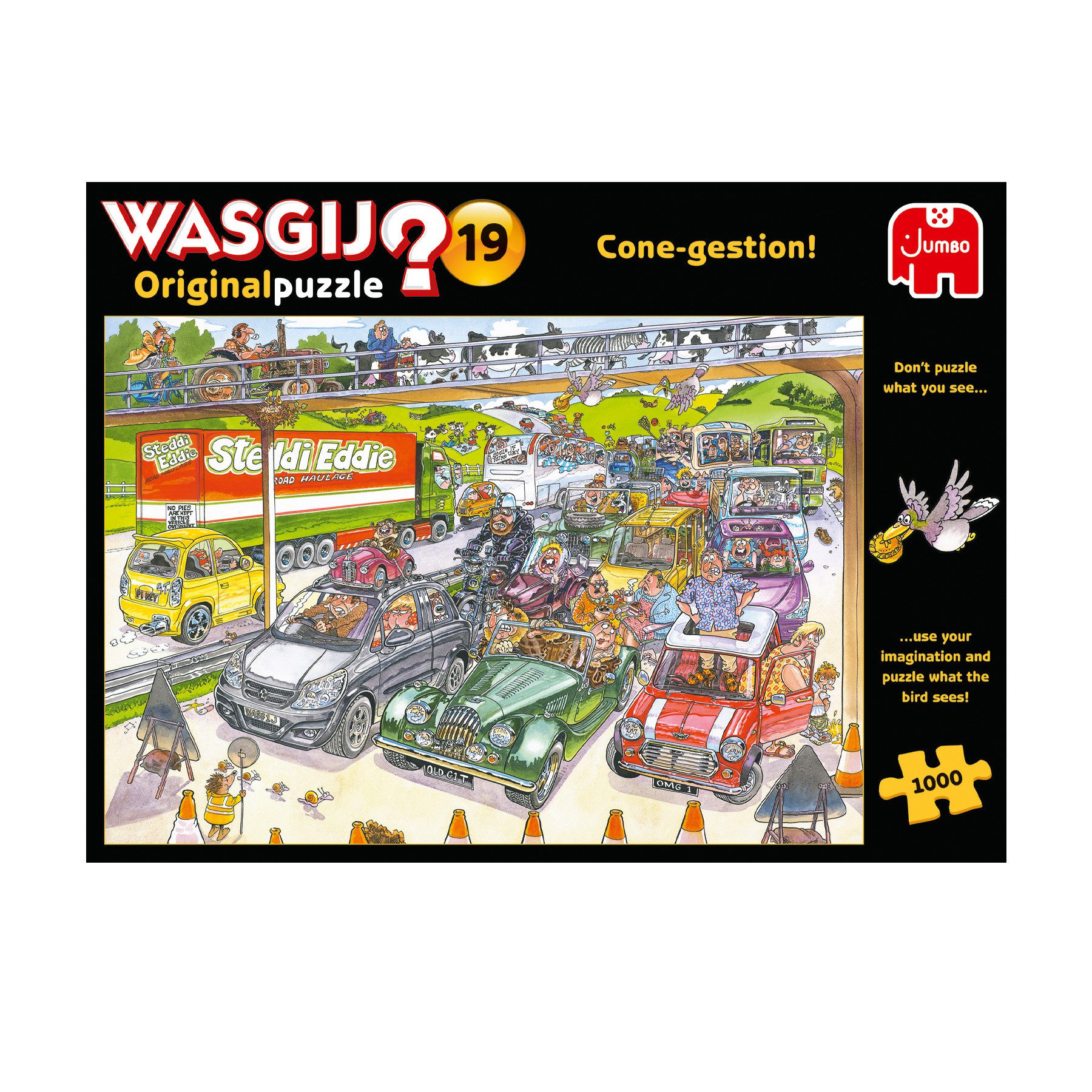 Jumbo Spiele Puzzle Wasgij Original 19 Cone-gestion! 1000 Teile Puzzle, 1000 Puzzleteile, Made in Europe