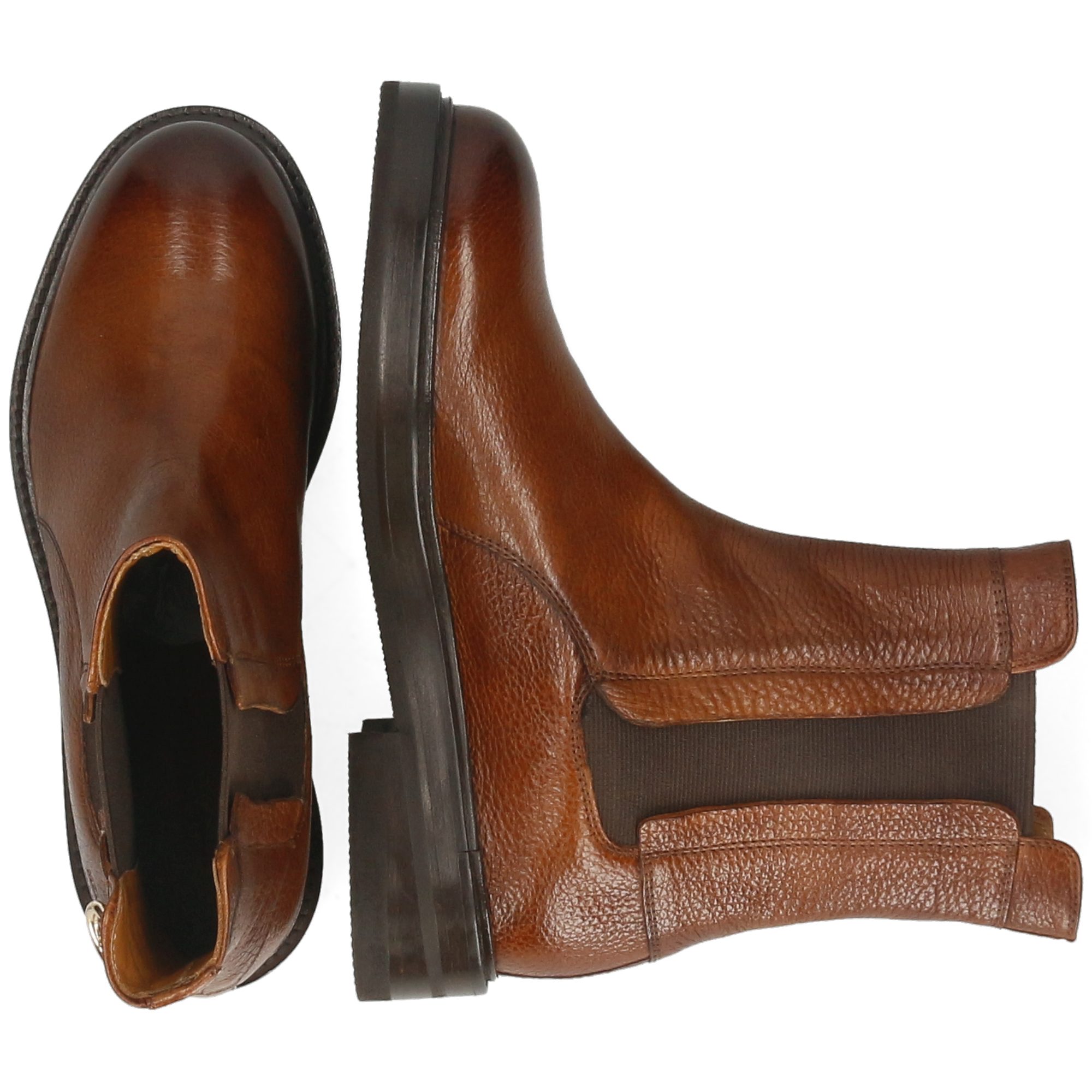 Melvin & Hamilton Maria 15 Leder-Stiefeletten für Damen Stiefelette Flache Absätze, Echtes Leder, Vegetabile Gerbung