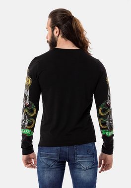 Cipo & Baxx Langarmshirt mit großem Print