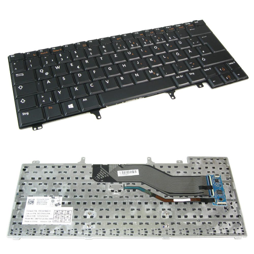 Trade-Shop Ersatzteil passend für Dell NSK-L70BC, 07F4F9, N61V4, 031T2C, 0J447K Tastatur (Tastenbelegung: Deutsch, QWERTZ / Farbe: Schwarz)