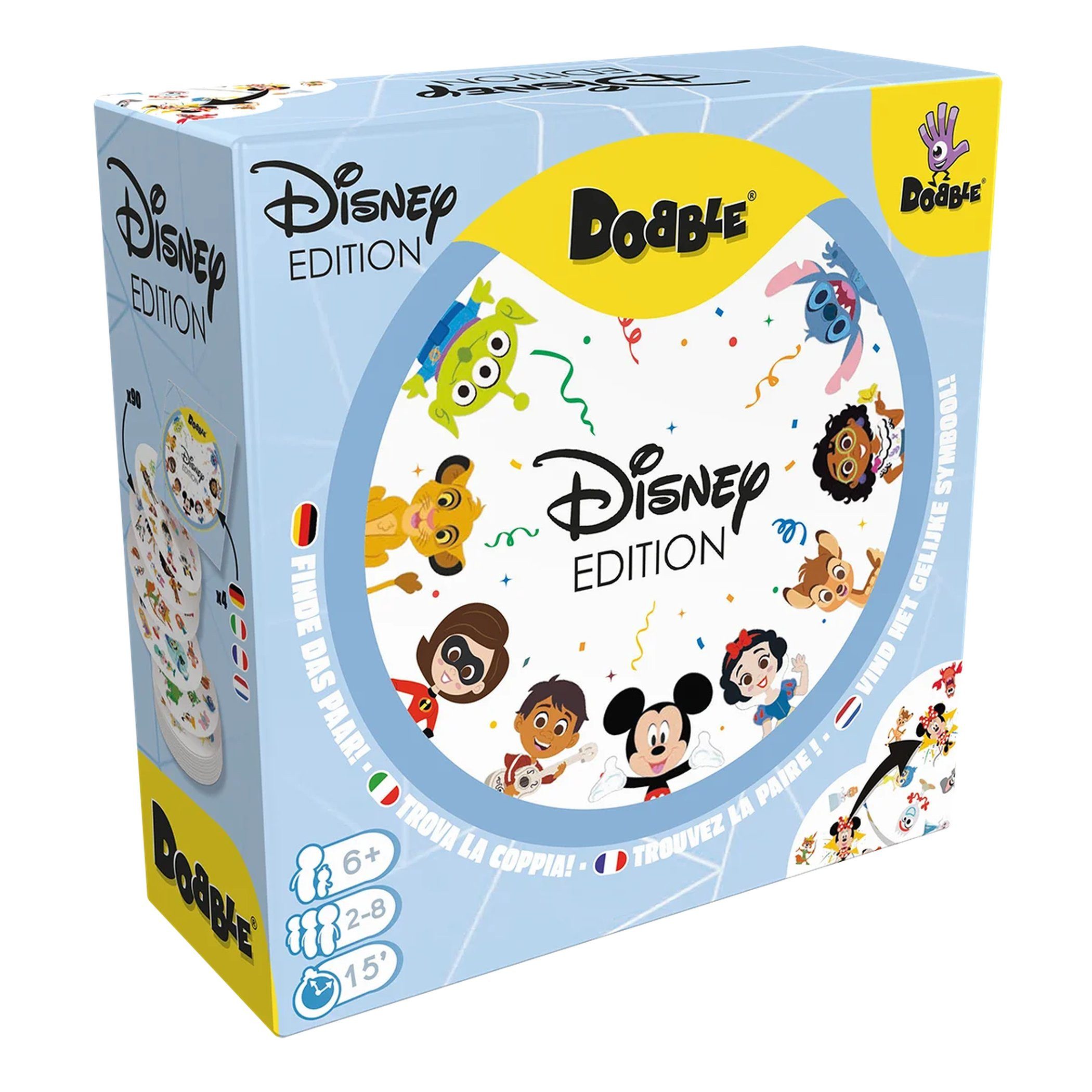 Asmodee Spiel Dobble Disney ab 6 Jahren 15 Minuten 2 bis 8 Spieler