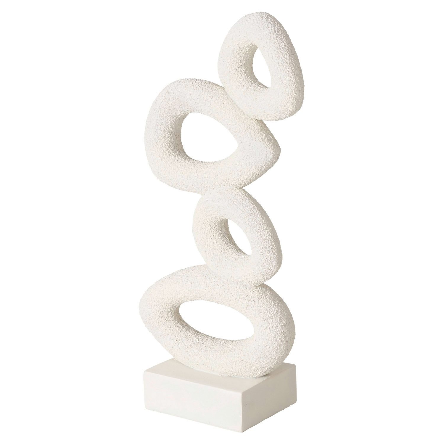Dekoobjekt MARO, B 16 cm, H 37 cm, Cremeweiß, Kunstharz