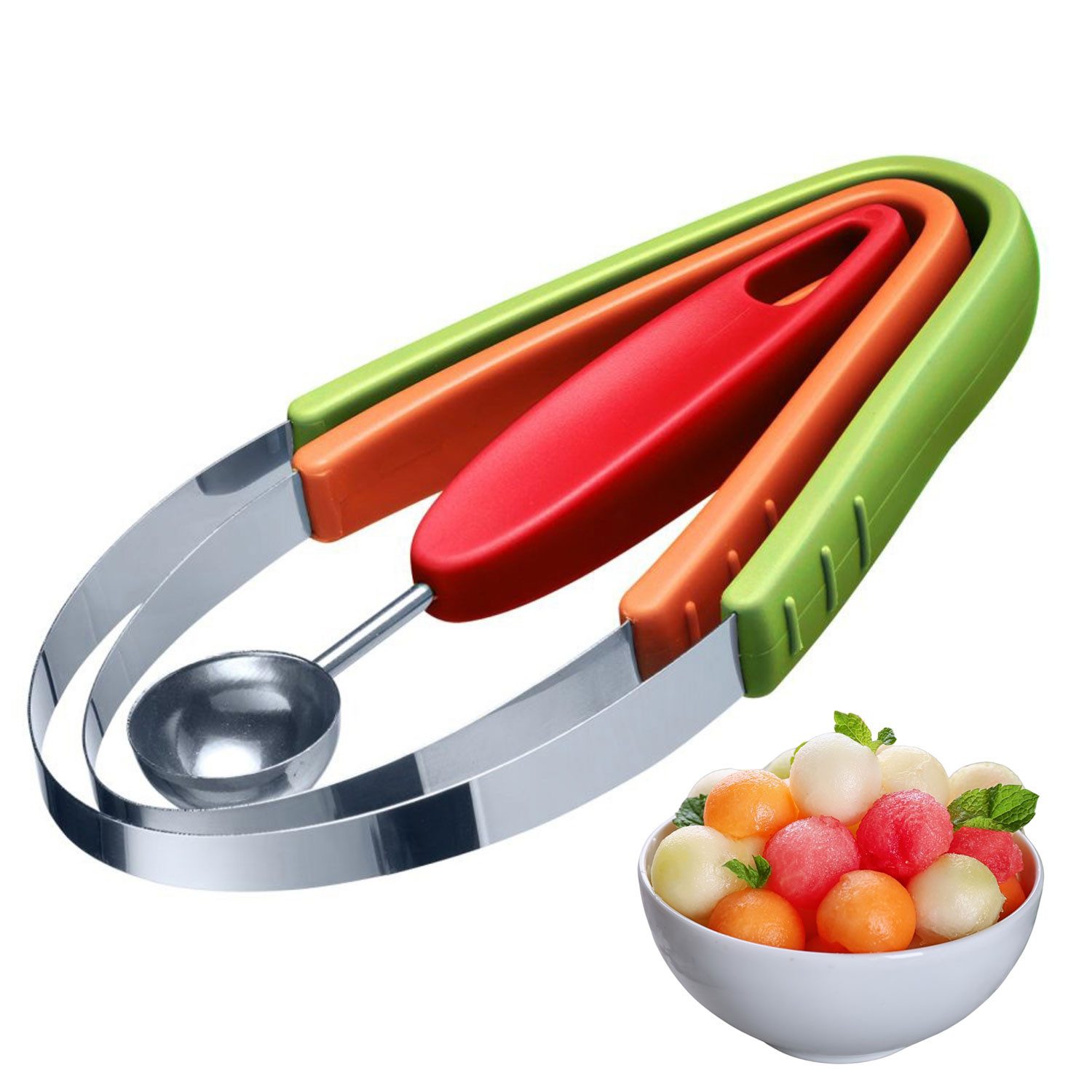 WESTMARK Obstschneider 3-teiliges Frucht-Schneider Set – Schlaufenschneider und Aushöhllöffel