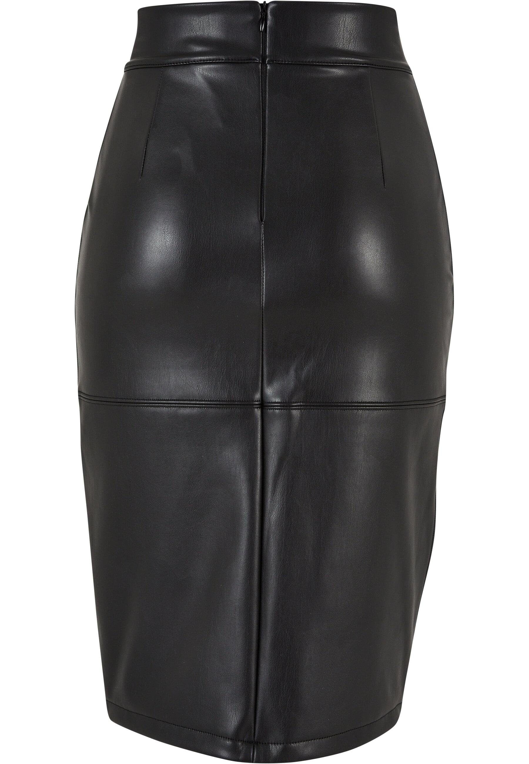 URBAN CLASSICS Sommerrock Damen Ladies Synthetic Leather Pencil Skirt (1-tlg ) | 