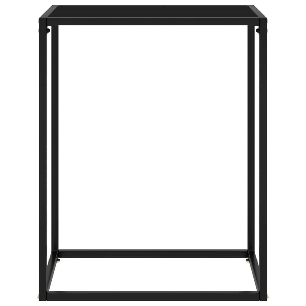 in Glasböden aus Schwarz mit 60x35x75 Beistelltisch Andernach cm), (LxBxH: Stahl möbelando