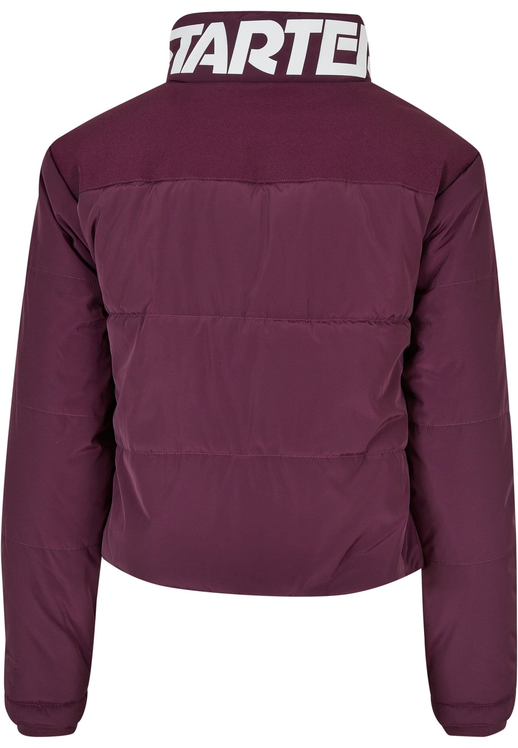 (1-St) Winterjacke Starter Label Jacket darkviolet Ladies Puffer Starter Logo Damen Black