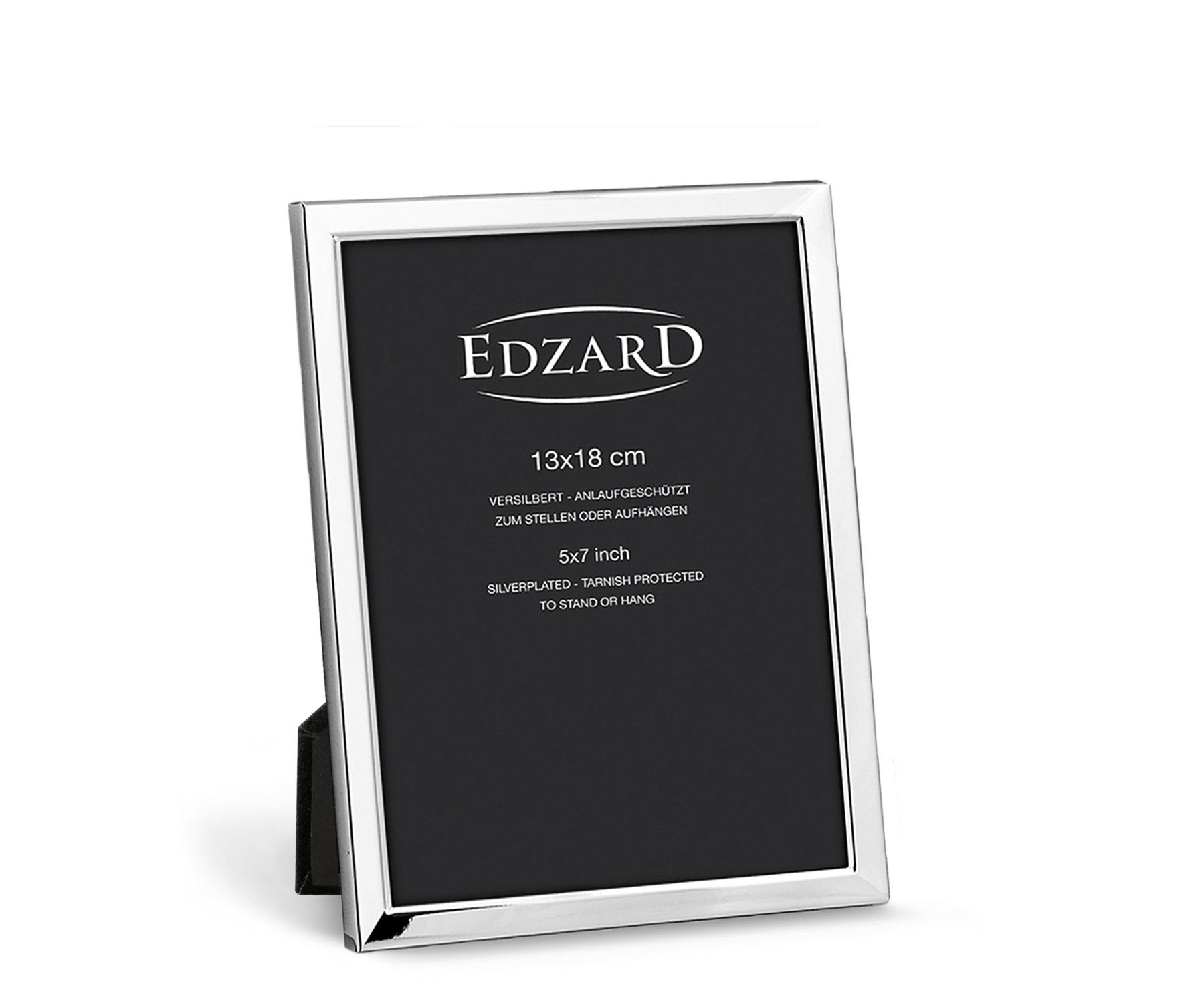 EDZARD Bilderrahmen Bergamo, versilbert und anlaufgeschützt, für 13x18 cm Bilder - Fotorahmen