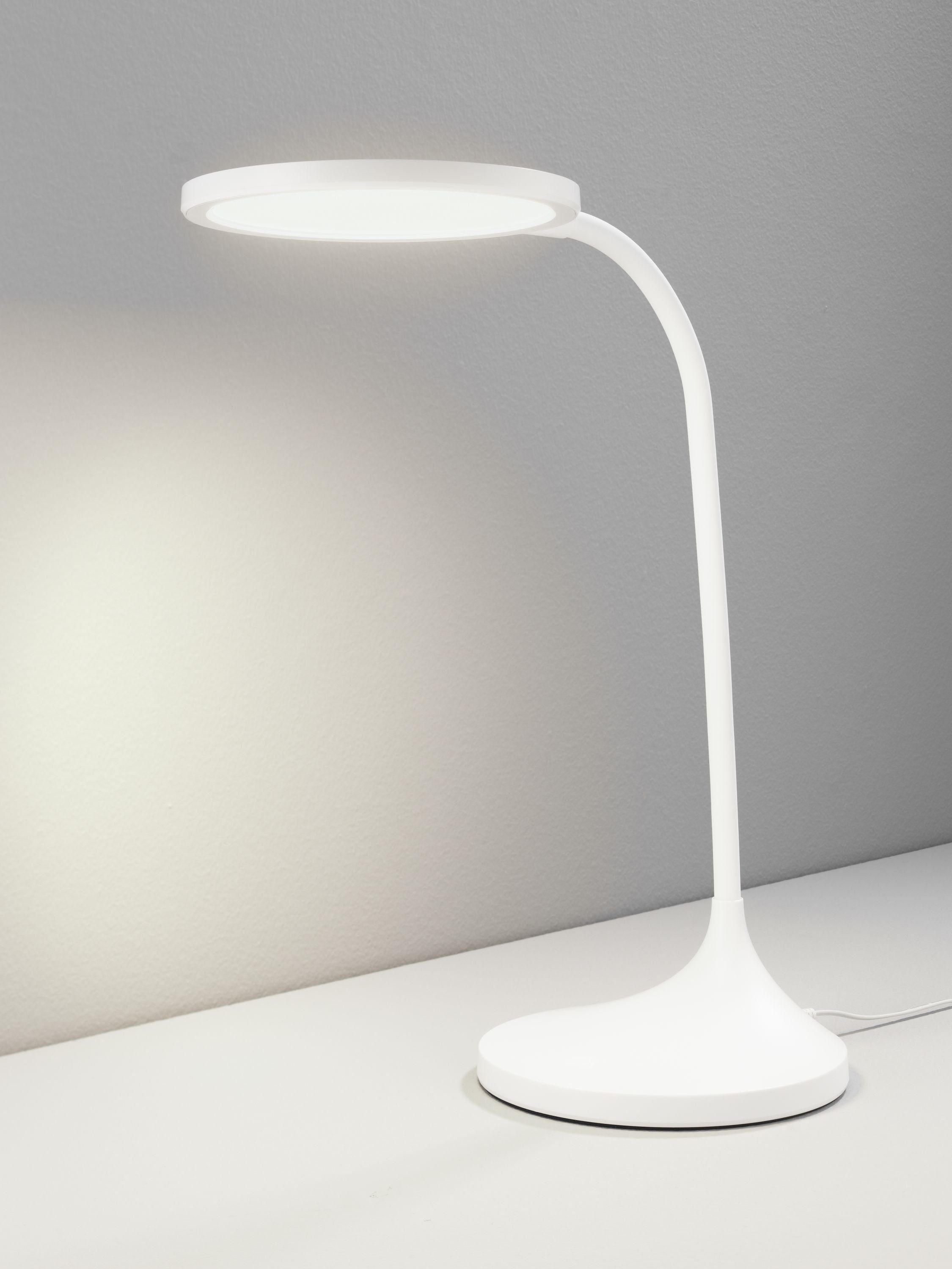 casa NOVA Tischleuchte casa NOVA Schreibtischleuchte BRIGHT BHT 16x60x16 cm weiß, Neutralweiß