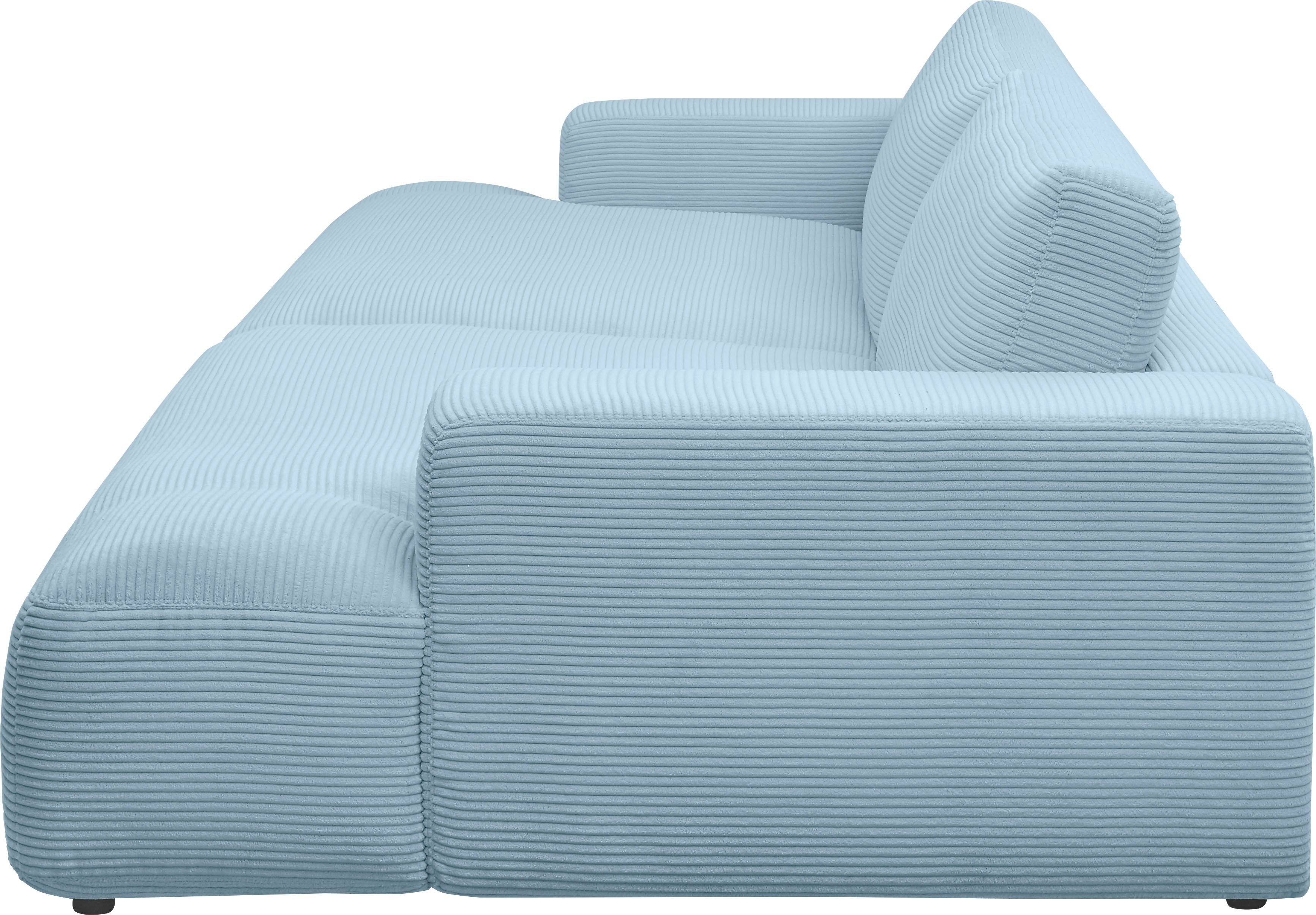 GALLERY M branded by Musterring Lucia, light-blue 292 Breite cm Loungesofa Cord-Bezug