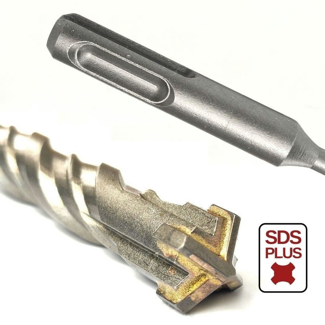 KLASEBO® Hammerbohrer Hammerbohrer für SDS-PLUS 4-Schneider Ø 25,0mm x 450mm Länge