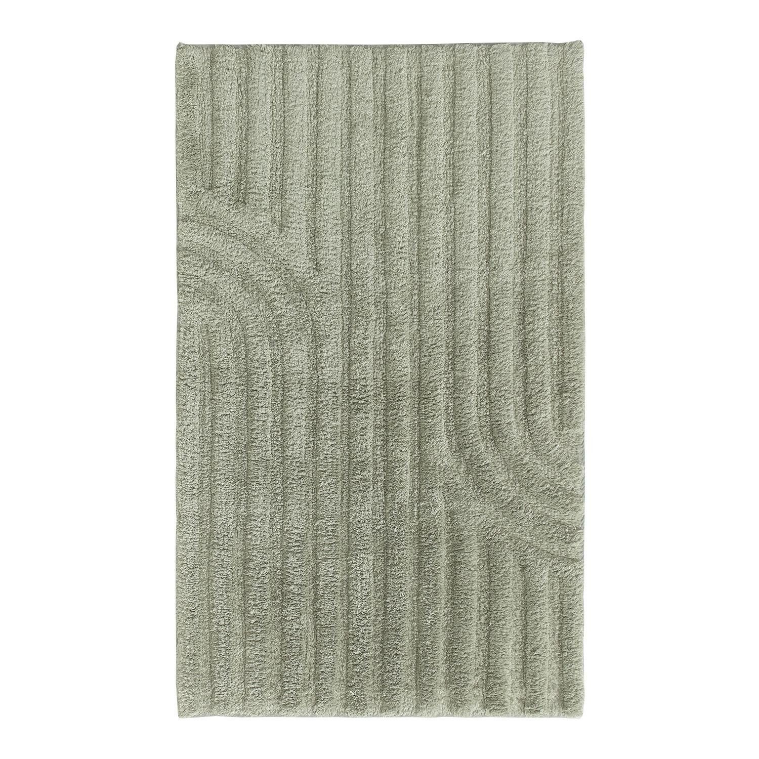 casa NOVA Badematte MINORI, Salbeigrün, Baumwolle, rechteckig, waschbar bis 40 °C, L 120 x B 70 cm