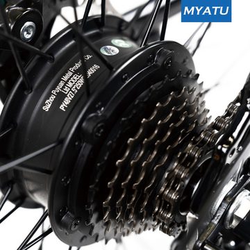 Myatu E-Bike 27,5 Zoll 1326 mit Shimano 21 Gang und 36V 8Ah Lithium-Akku, 21 Gang Shimano, Kettenschaltung, Heckmotor, bis 45-60km
