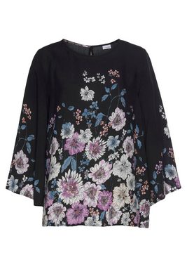 LASCANA Schlupfbluse mit Blumenprint und Trompetenärmeln, Blusenshirt, casual