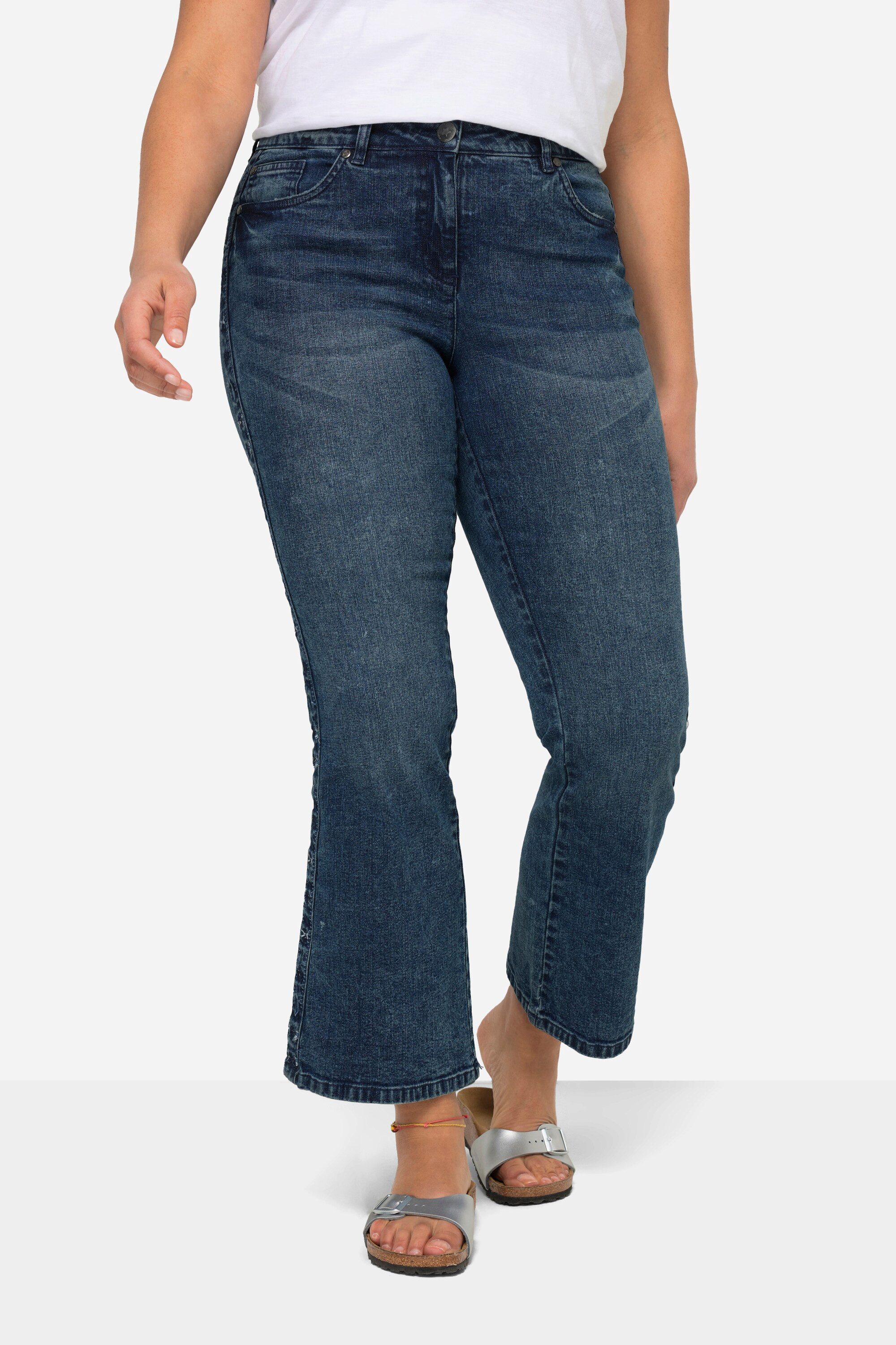 Angel of Style 5-Pocket-Jeans Bootcut-Jeans Stickereiband günstig online kaufen